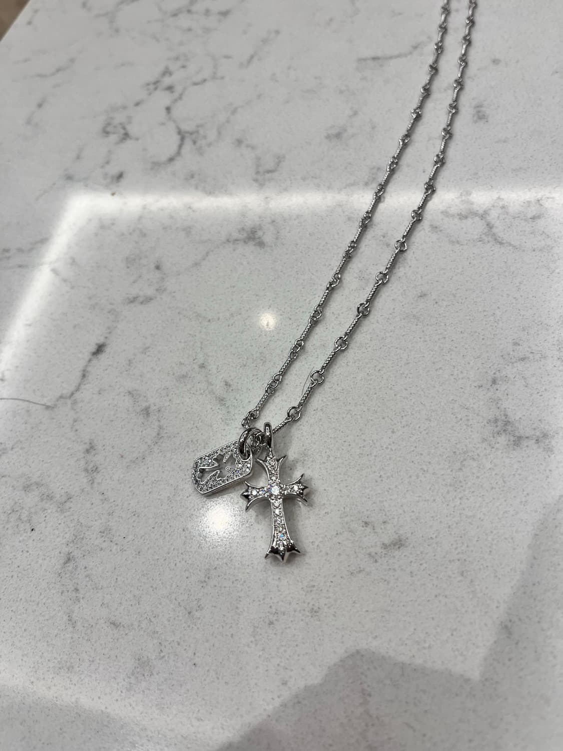 크롬하츠 스타일 십자가 목걸이 상품이미지1