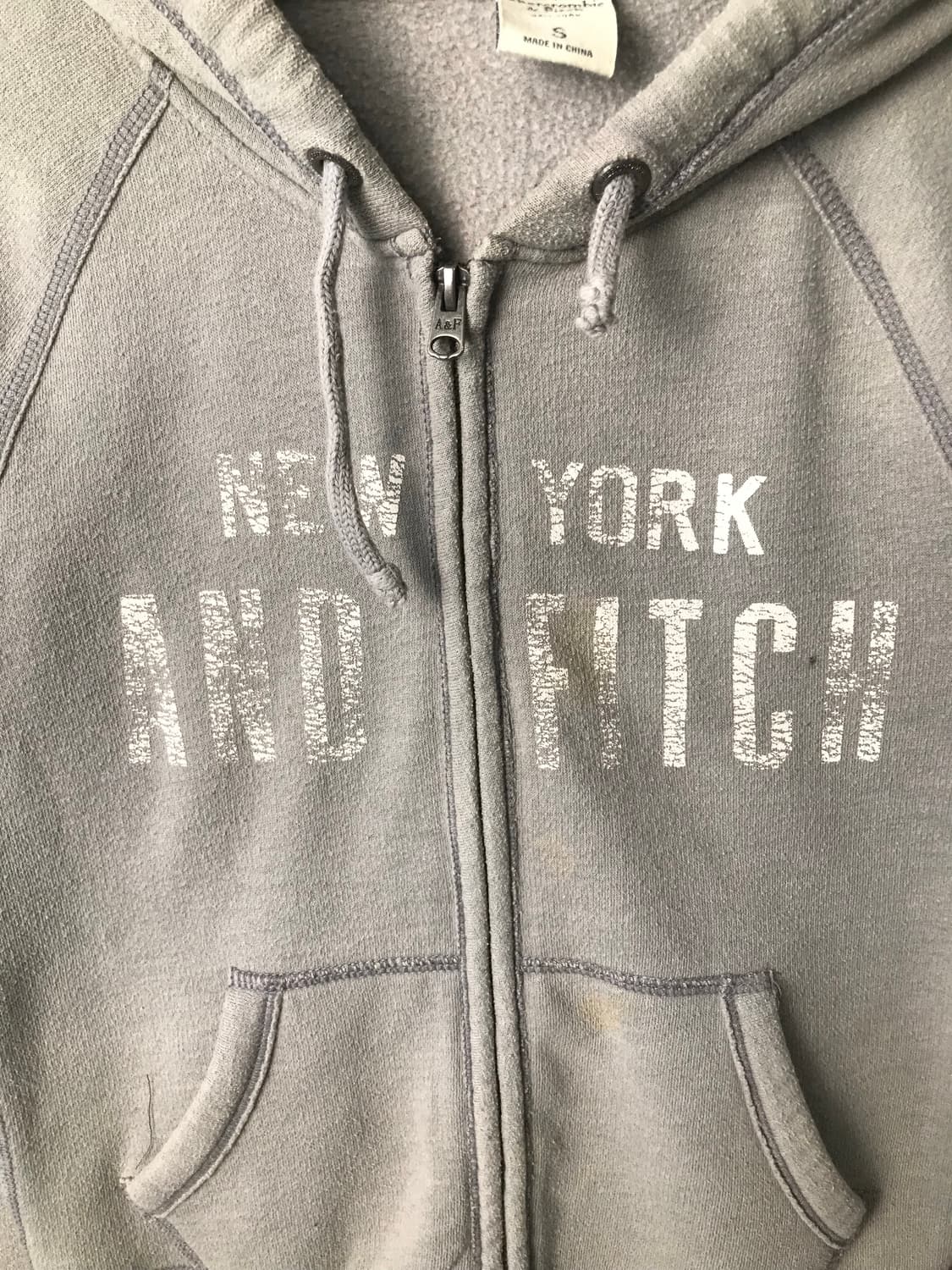 아베크롬비 y2k 와투케 그레이 후드집업 상품이미지4