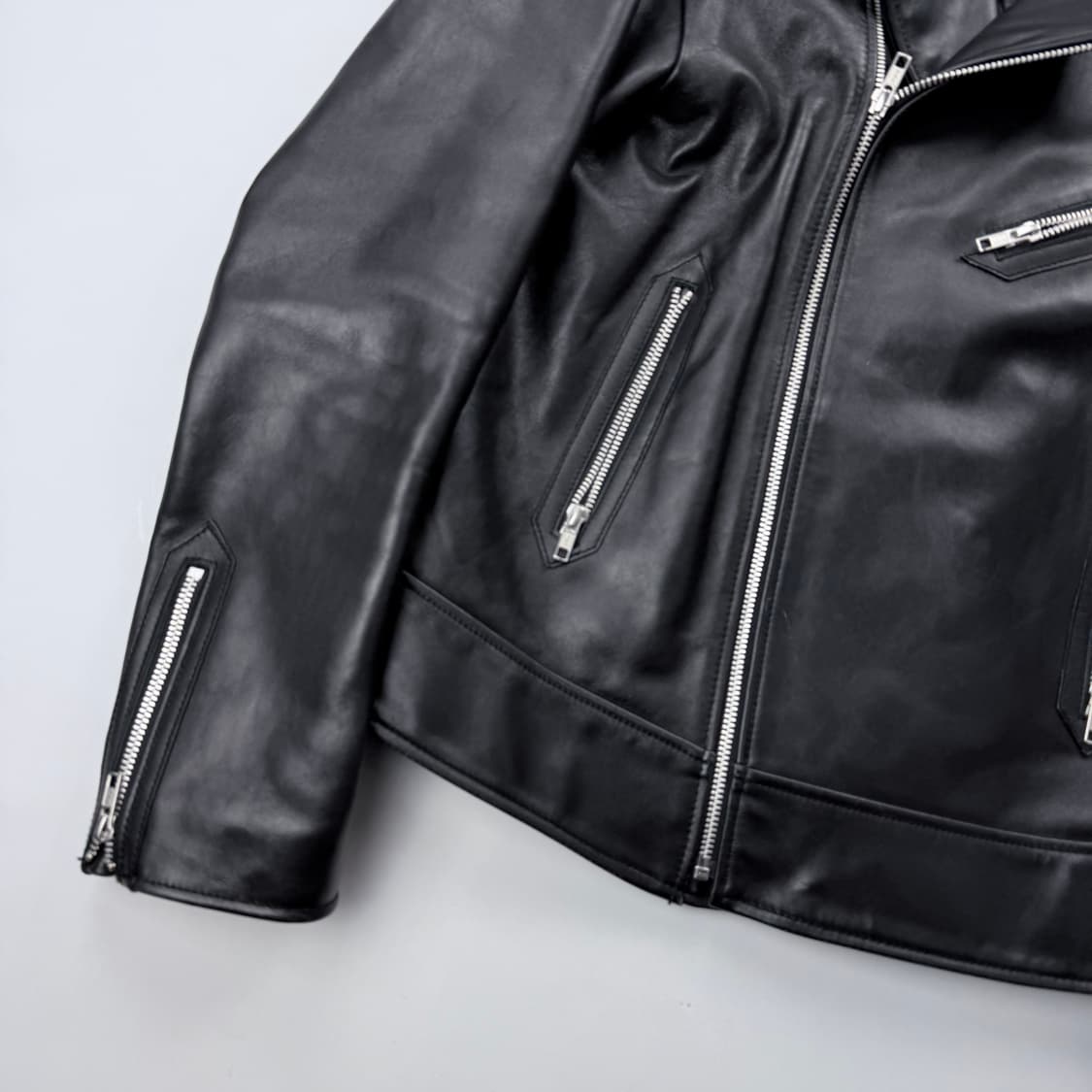 토니웩 카우하이드 레더 바이커 자켓 상품이미지4