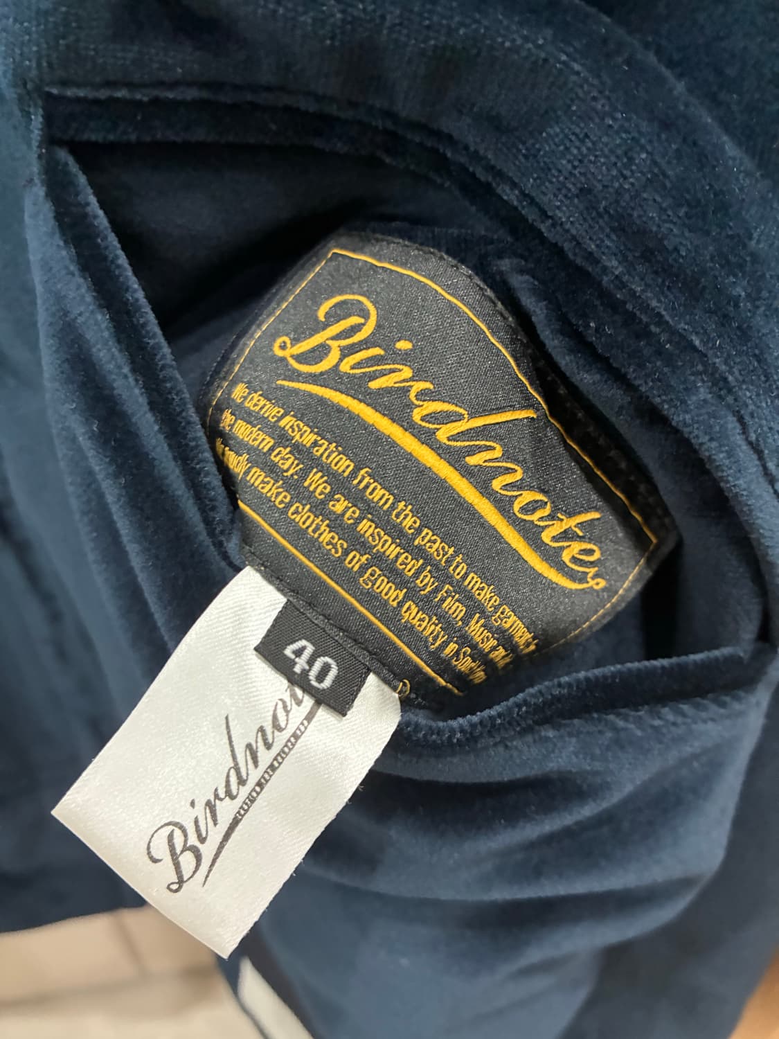 버드노트 코리아 벨벳 수베니어 자켓 40size 상품이미지4