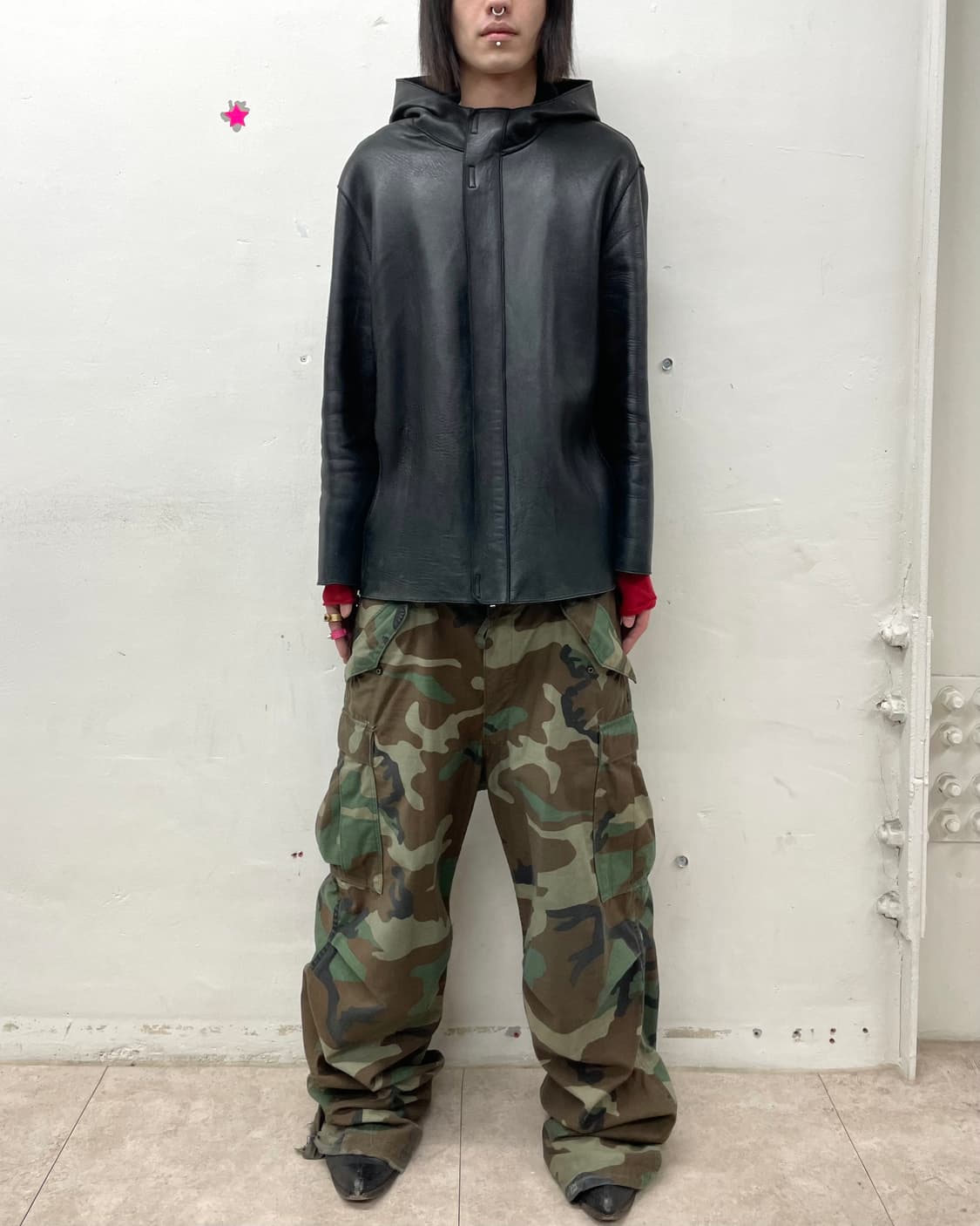 Real leather hoodie jumper 상품이미지4