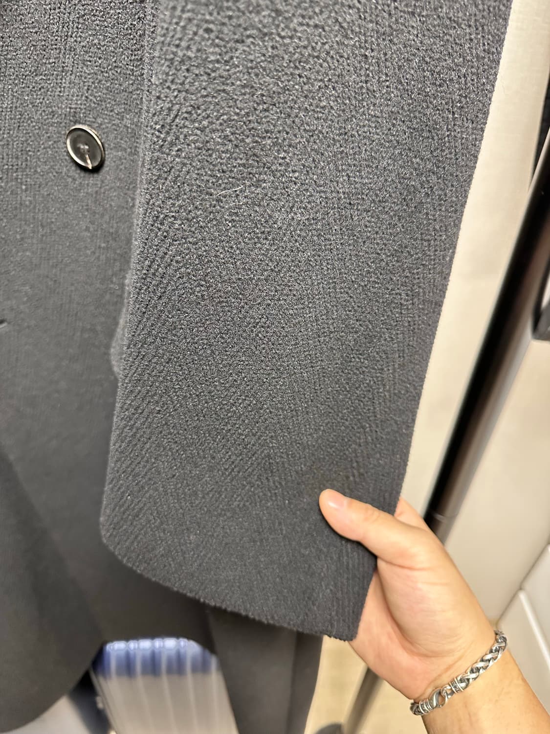 인사일런스 헤링본 더블 롱코트 M 상품이미지2