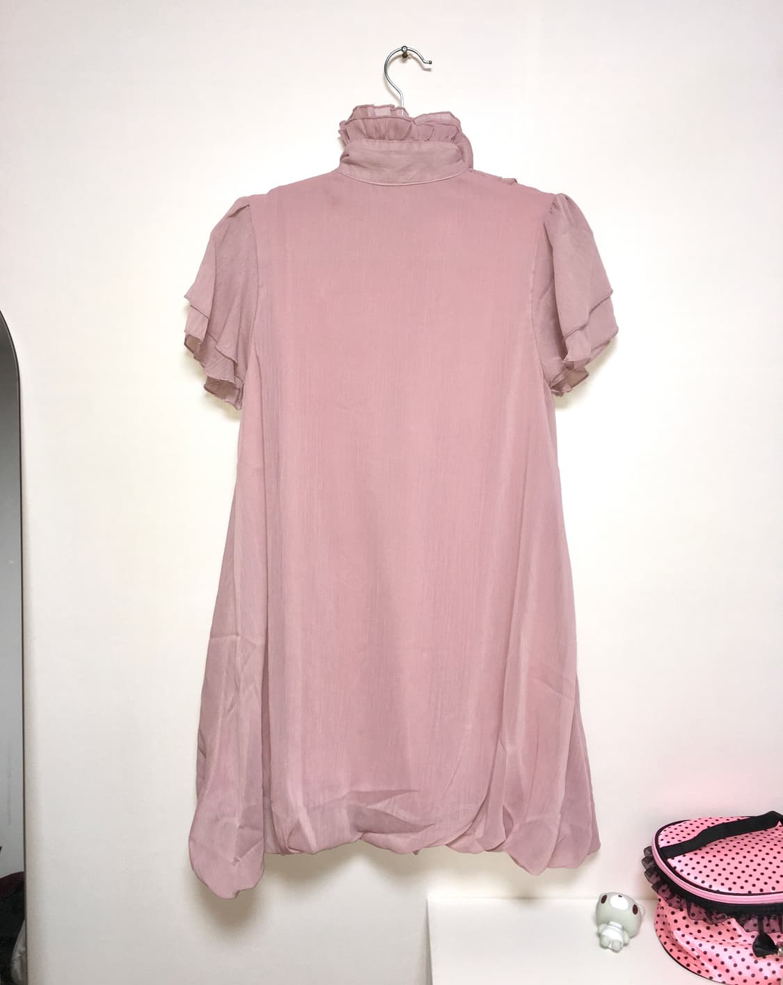 레이스 벌룬 블라우스 원피스 상품이미지2