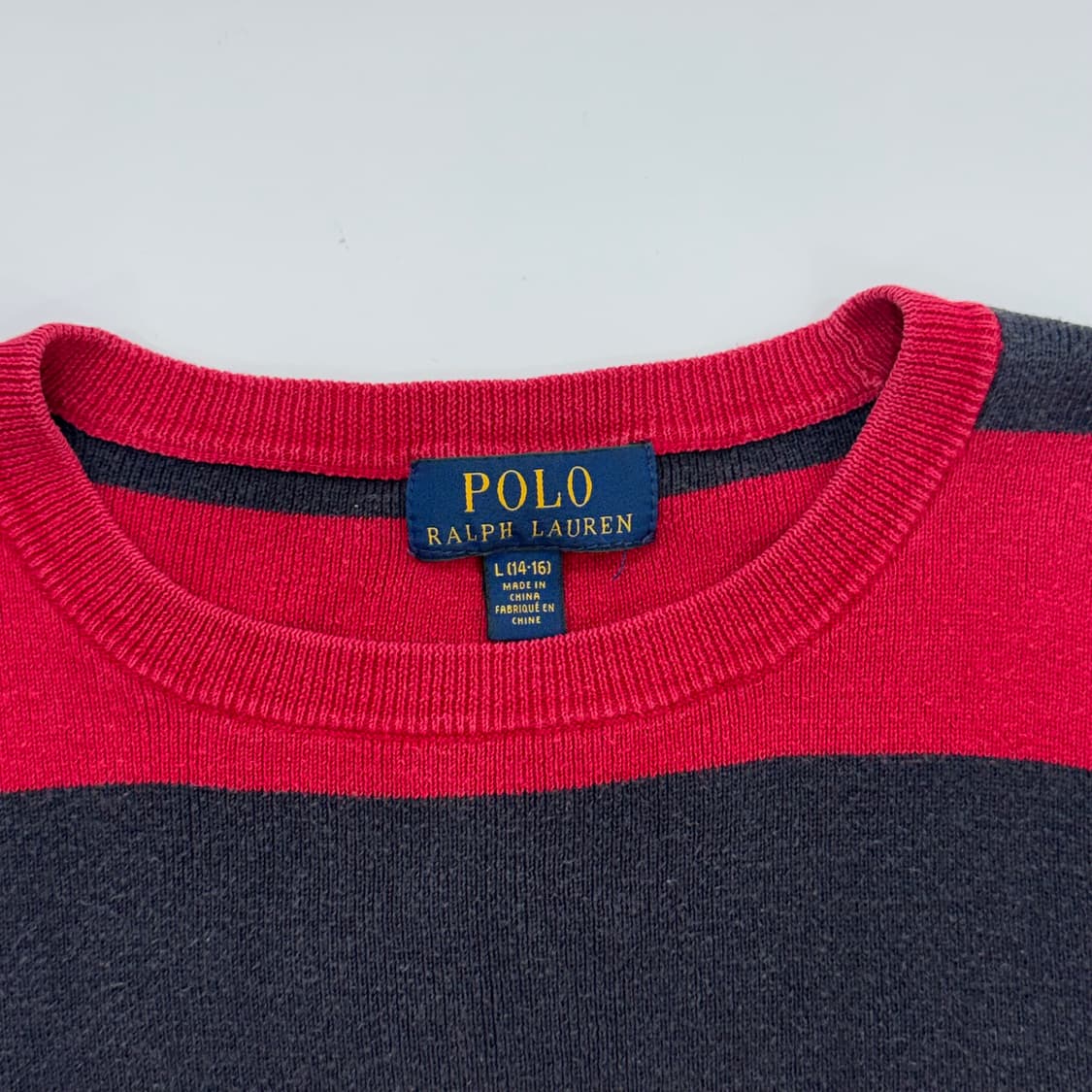 Polo 폴로 블루 포니 레드 네이비 단가라 롱슬리브 상품이미지5