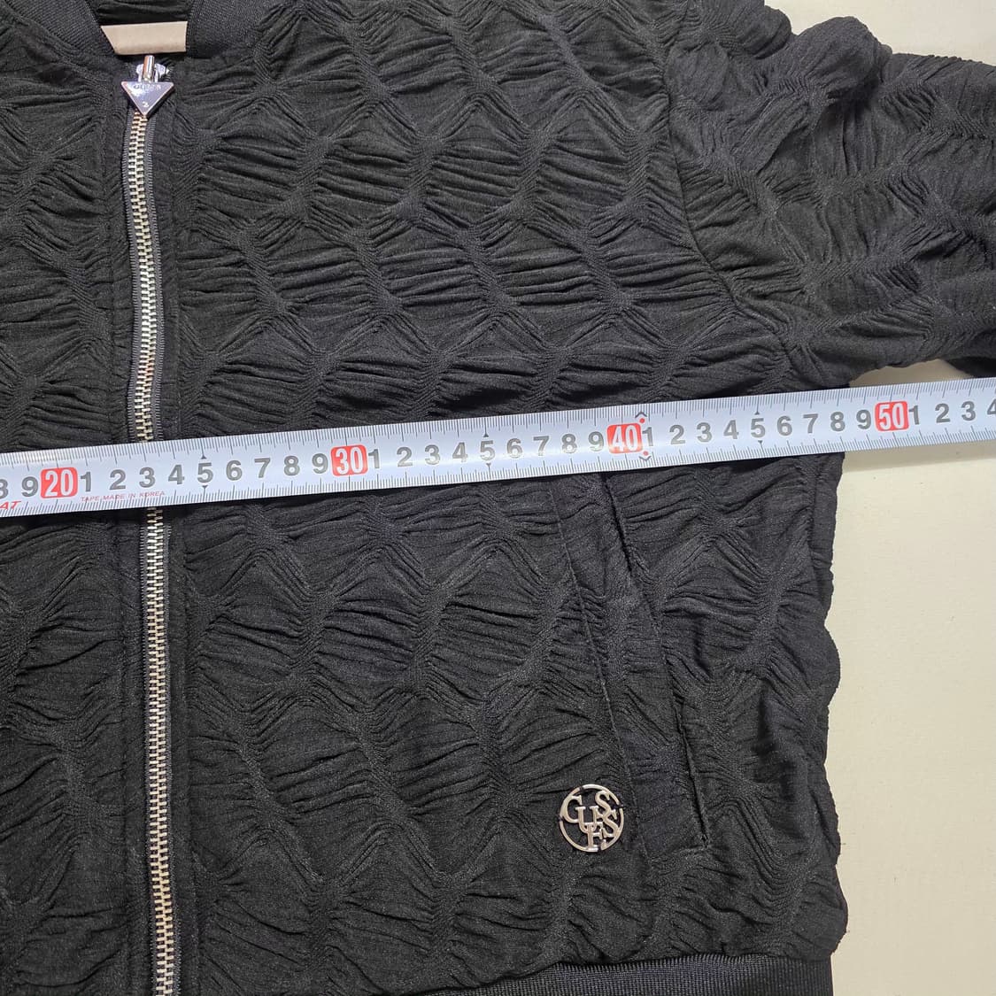 0754 게스 여성 블랙 레이스 봄버 자켓 S 상품이미지3