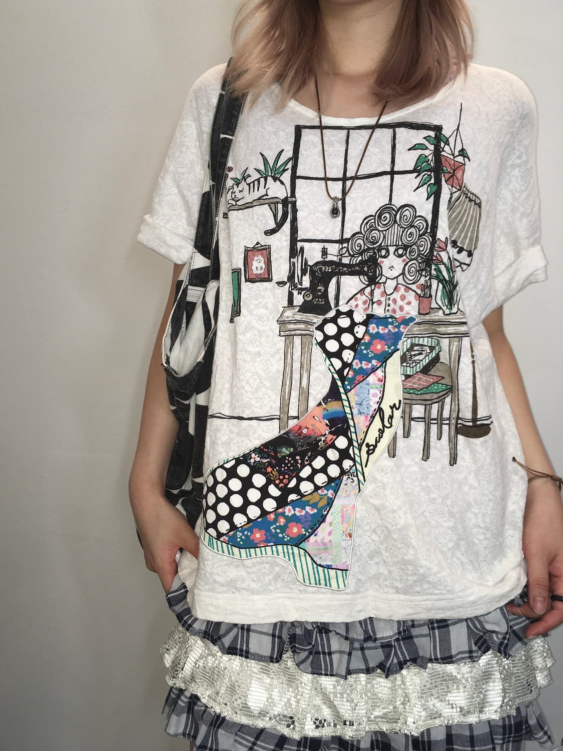 scolar Japanese bobtail patch t shirt 상품이미지4