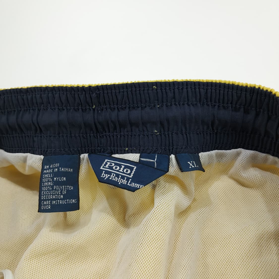 Co598 XL 폴로 랄프로렌 90S 옐로우 스윔 팬츠 반바지 상품이미지4