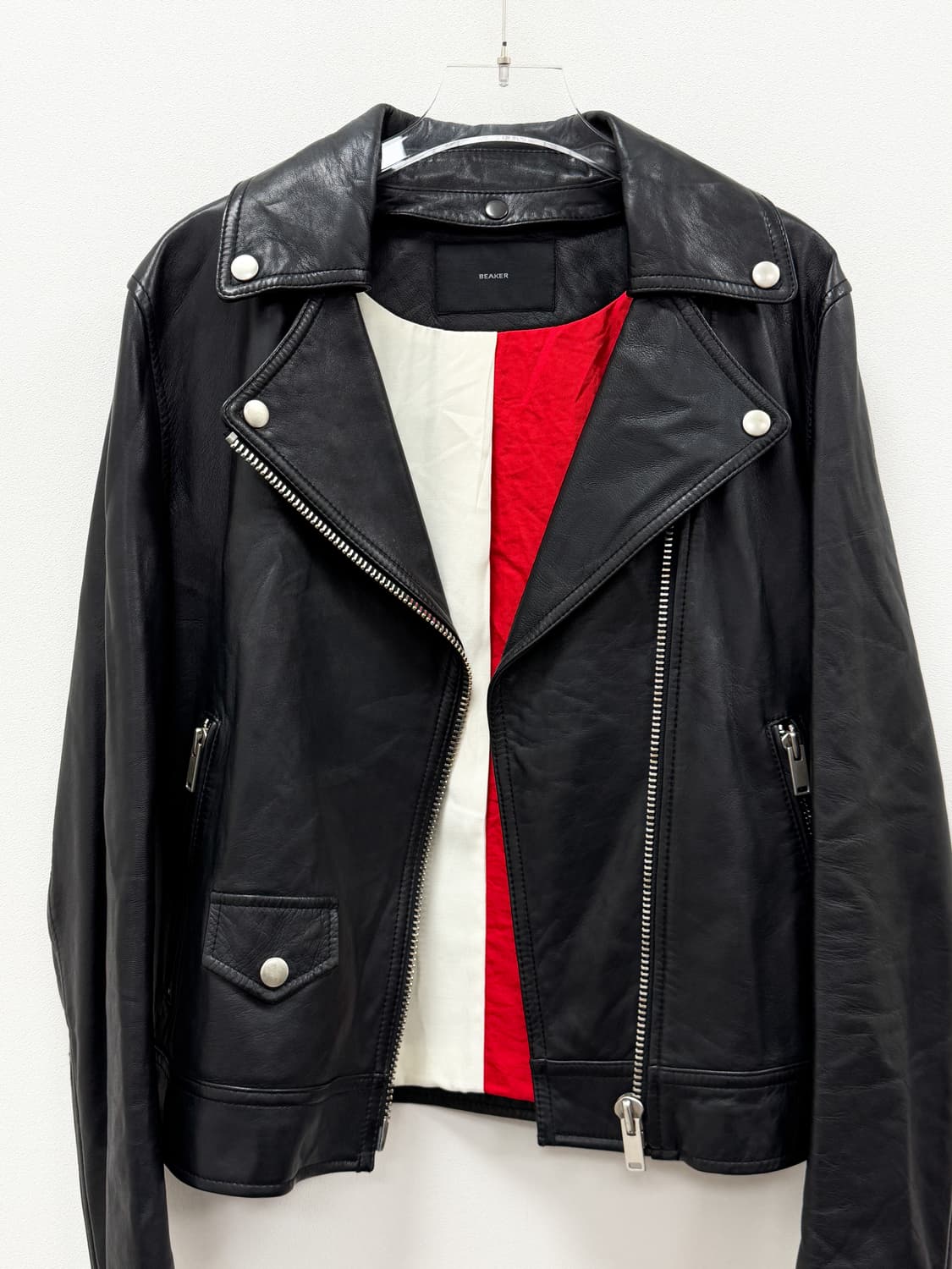 Beaker 램스킨 디테처블 카라 바이커 자켓 상품이미지7
