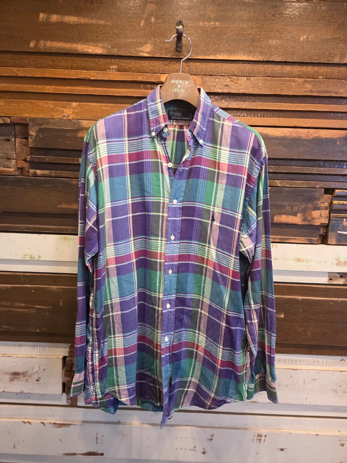 90'S 폴로랄프로렌 마드라스셔츠 상품이미지10