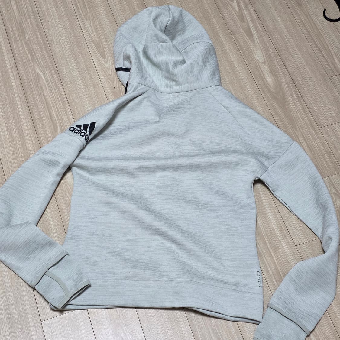 아디다스)일본판 빈티지 ZNE 그레이 트레이닝 후드집업 상품이미지4