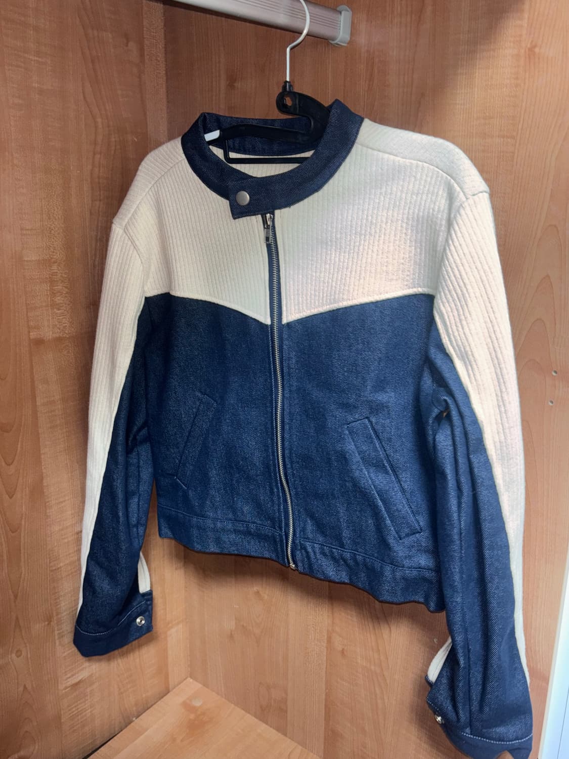 데님 니트 집업 자켓 상품이미지1