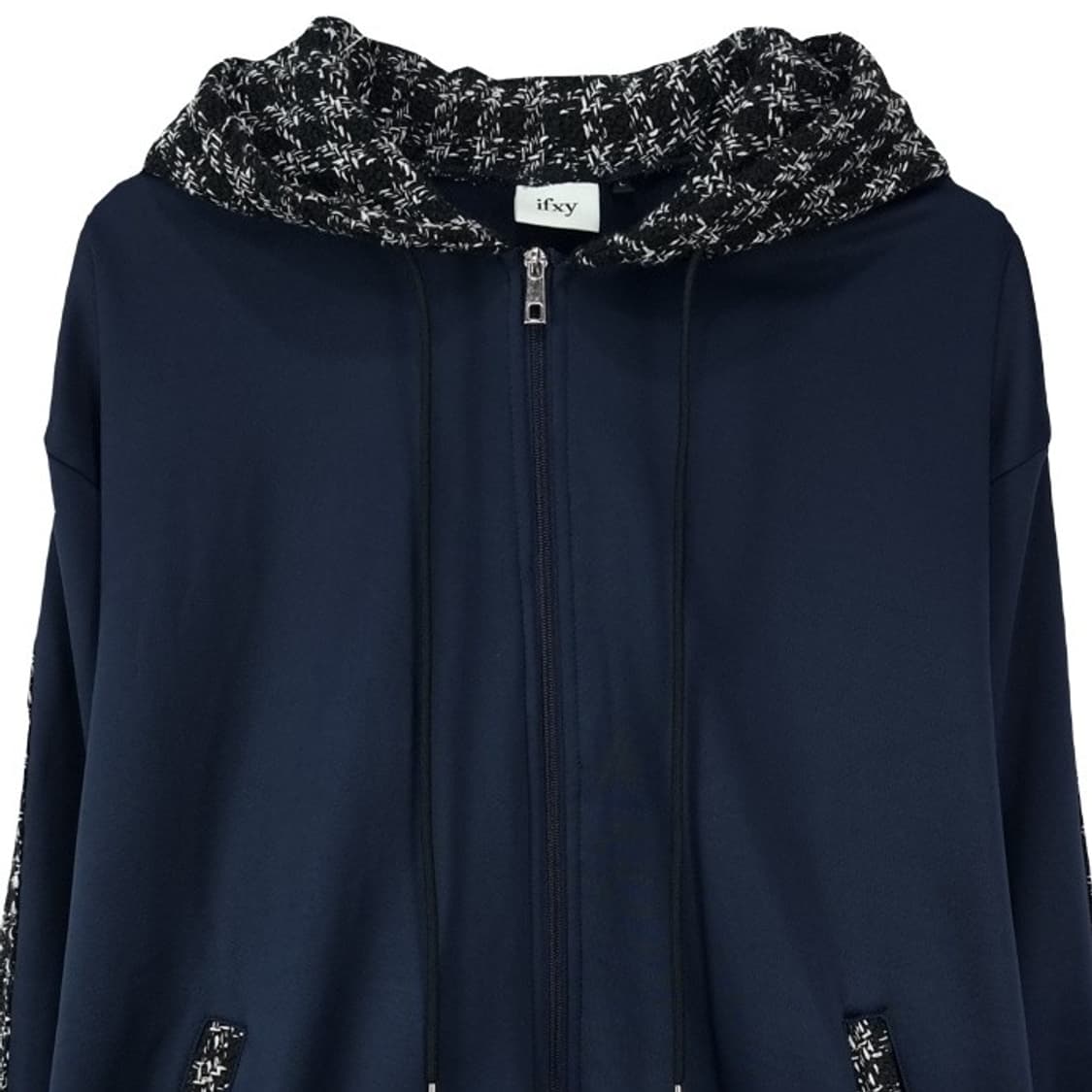 [이프시] 트위드 후드 블루종 집업 자켓 M18904 상품이미지4