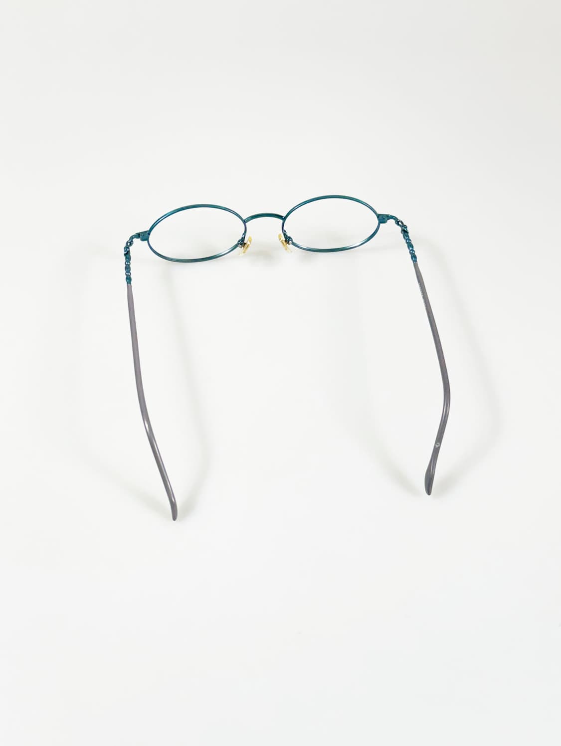 90s Partner 틸 블루 슬림 오벌 메탈 빈티지 안경 상품이미지5