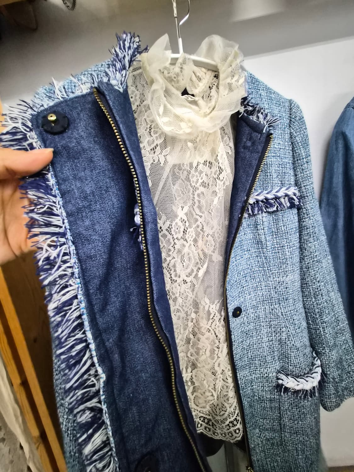 love paris 트위드 롱자켓 상품이미지2