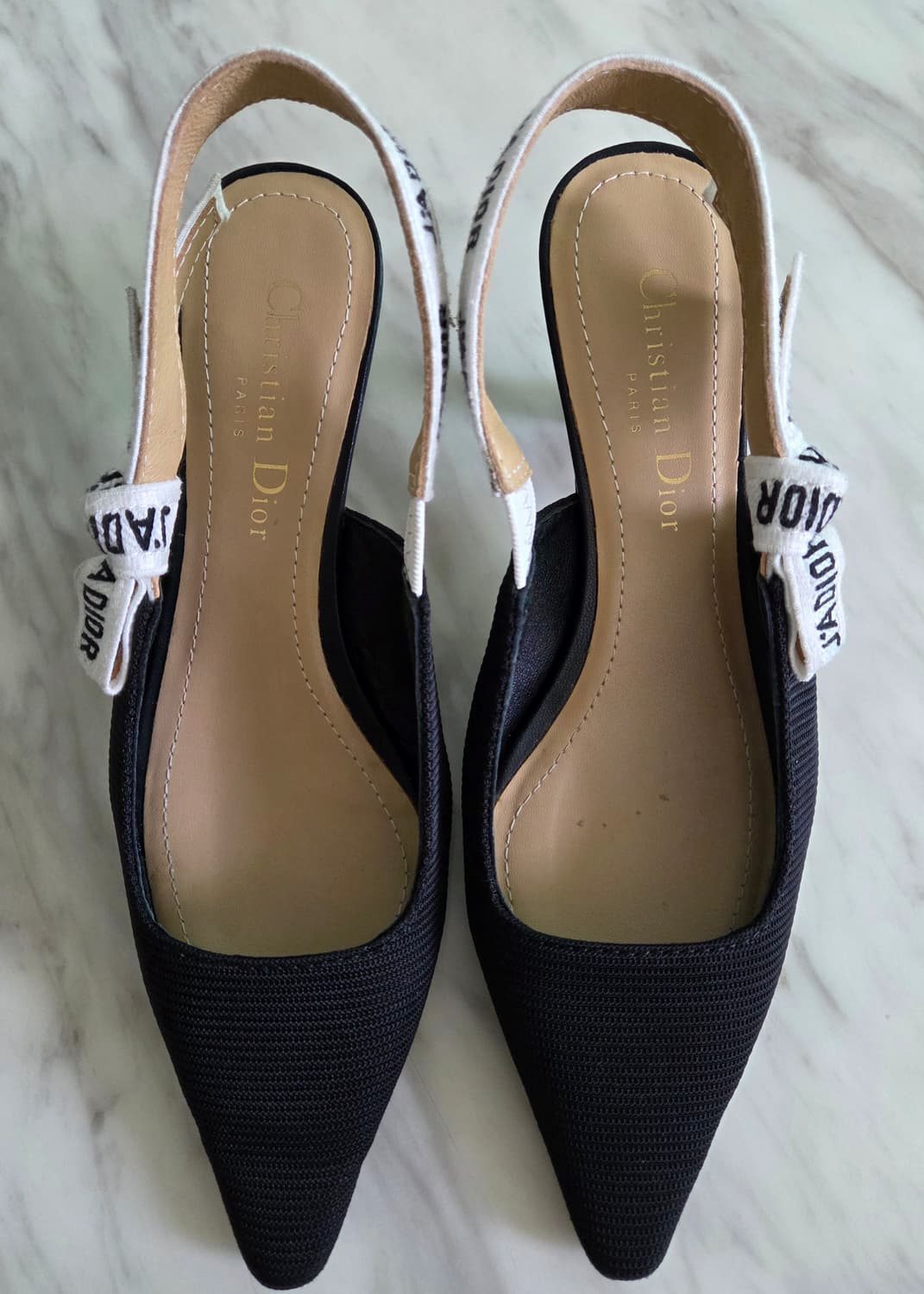 디올 자디올 슬링백 펌프스 블랙 테크니컬 패브릭 상품이미지3