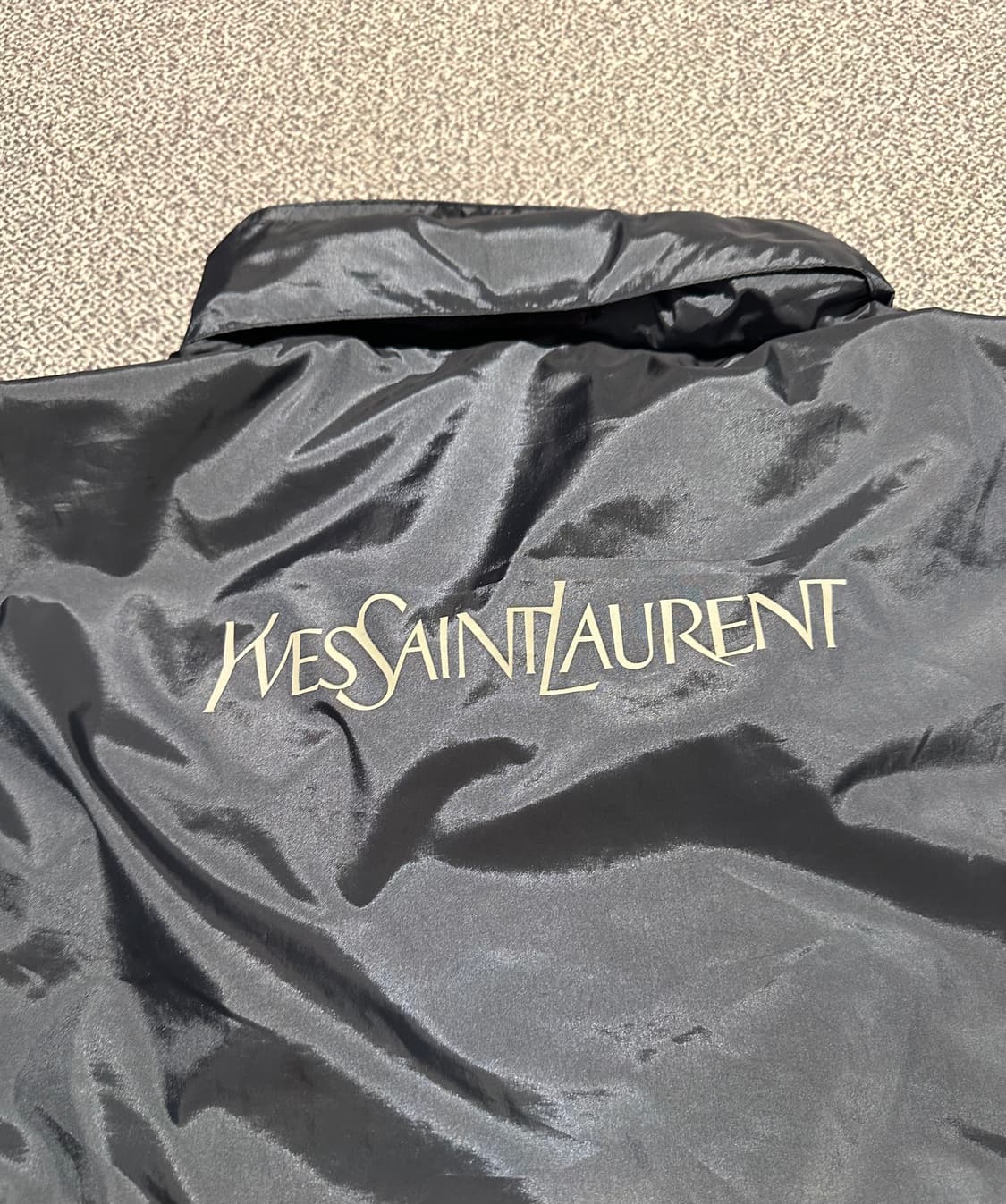 00s YSL 입생로랑 차콜 백로고 블루종 110 상품이미지9