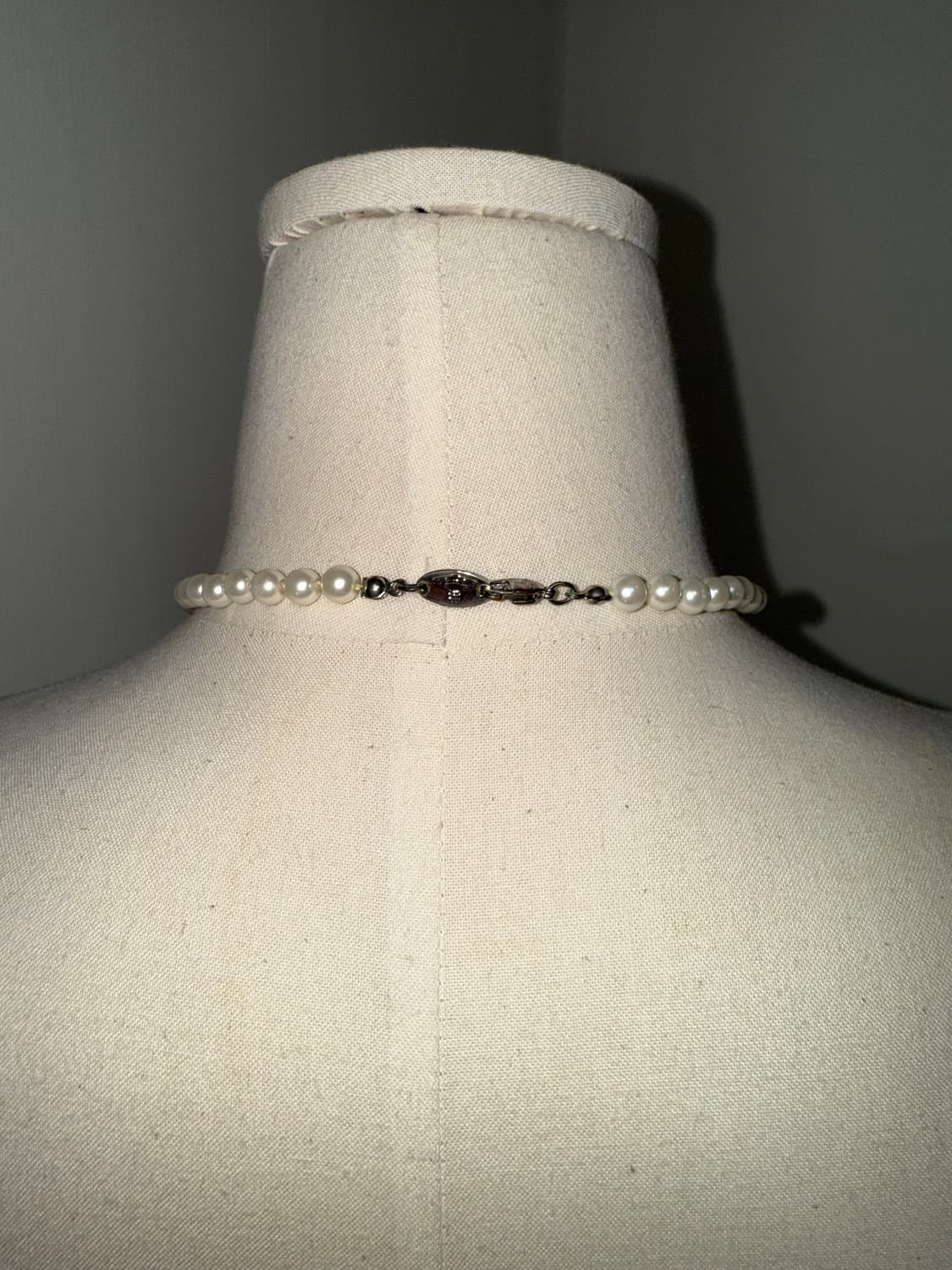 비비안웨스트우드 진주 실버 초커목걸이 상품이미지2