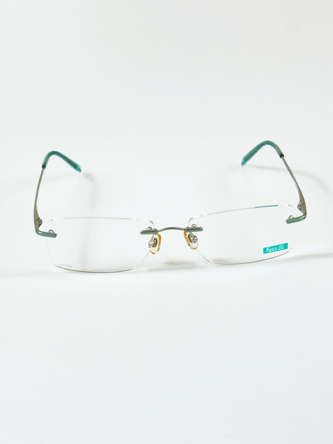 90s FUTIS 무테 스퀘어 메탈 프레임 빈티지 안경 상품이미지2