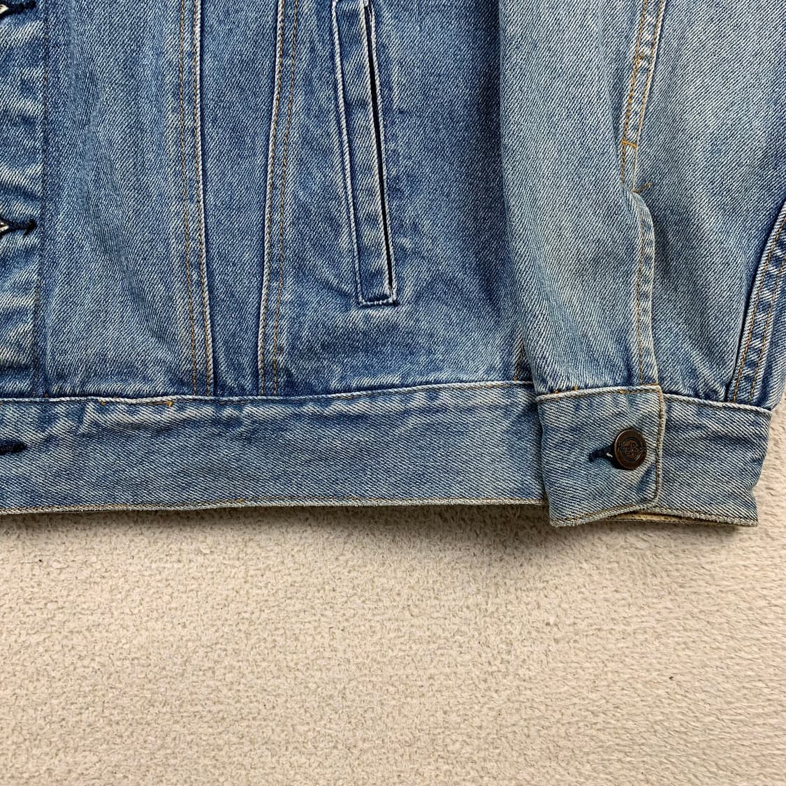 빈티지 하드락 카페 뉴욕 자수로고 데님 자켓 상품이미지7