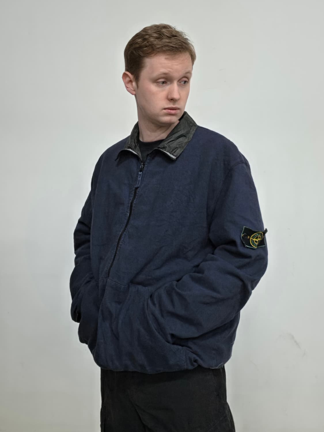 96SS 스톤 아일랜드 그린 엣지 리버서블 집업 재킷 상품이미지1