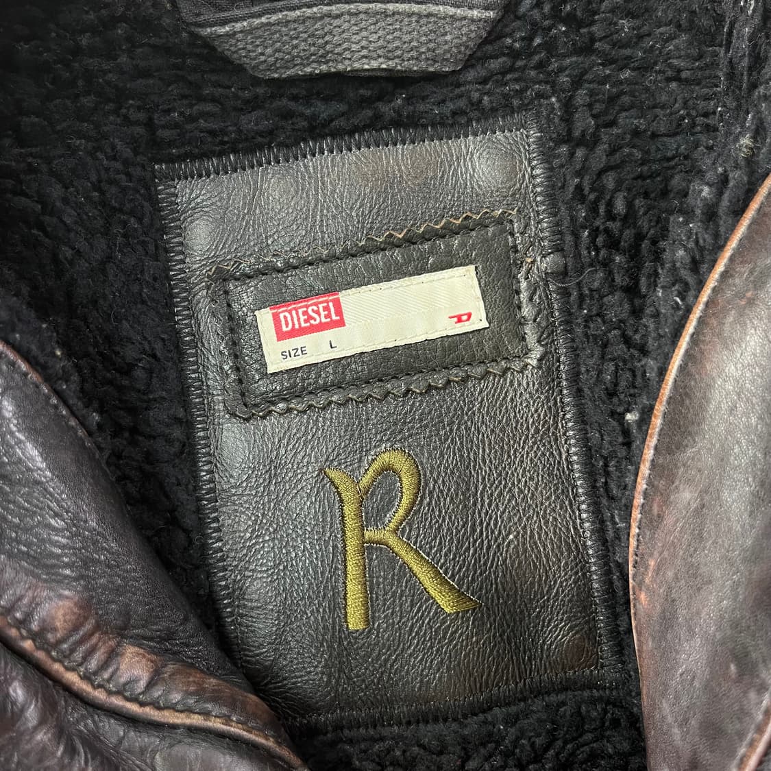 100 디젤 리얼 가죽 무스탕 자켓  상품이미지3