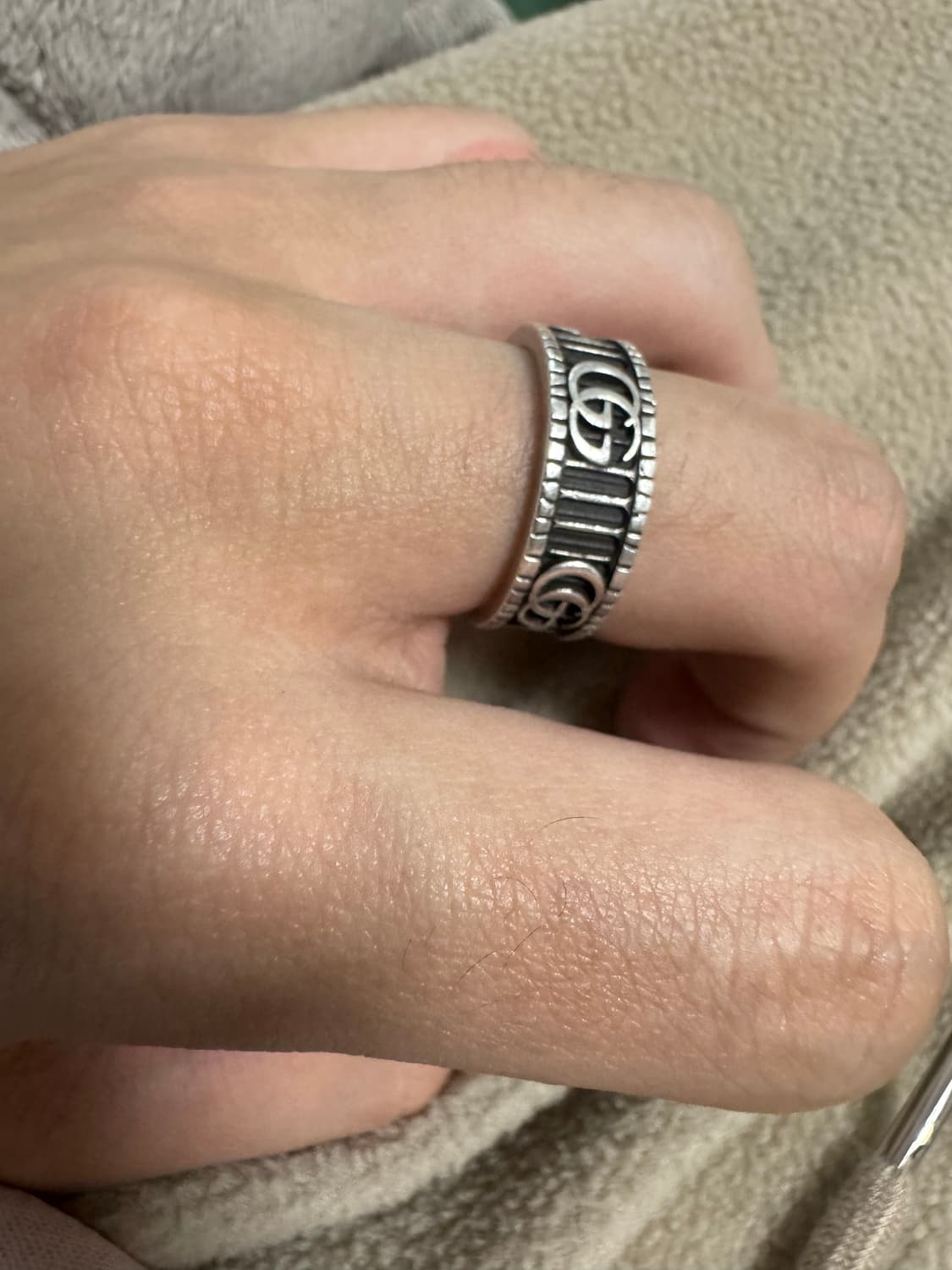 구찌 GG 마몽 더블 G 실버 반지 19호 상품이미지3