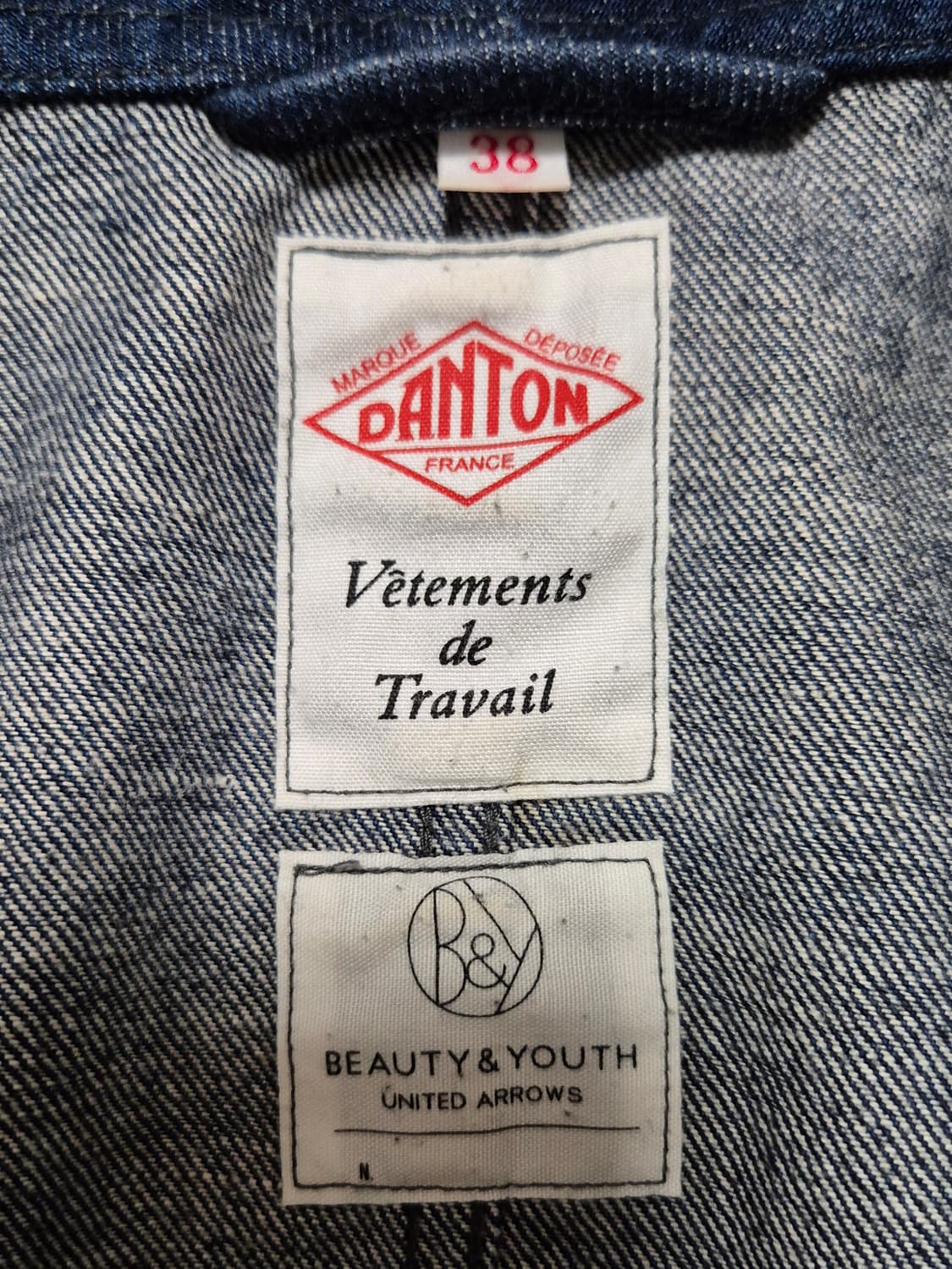 [DANTON] 단톤 커버올 BEAUTY & YOUTH 데님 자켓 38 상품이미지3