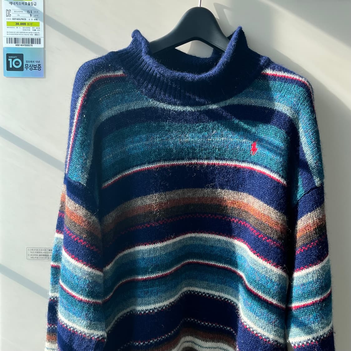 폴로 스트라이프 모크넥 니트 L 상품이미지1