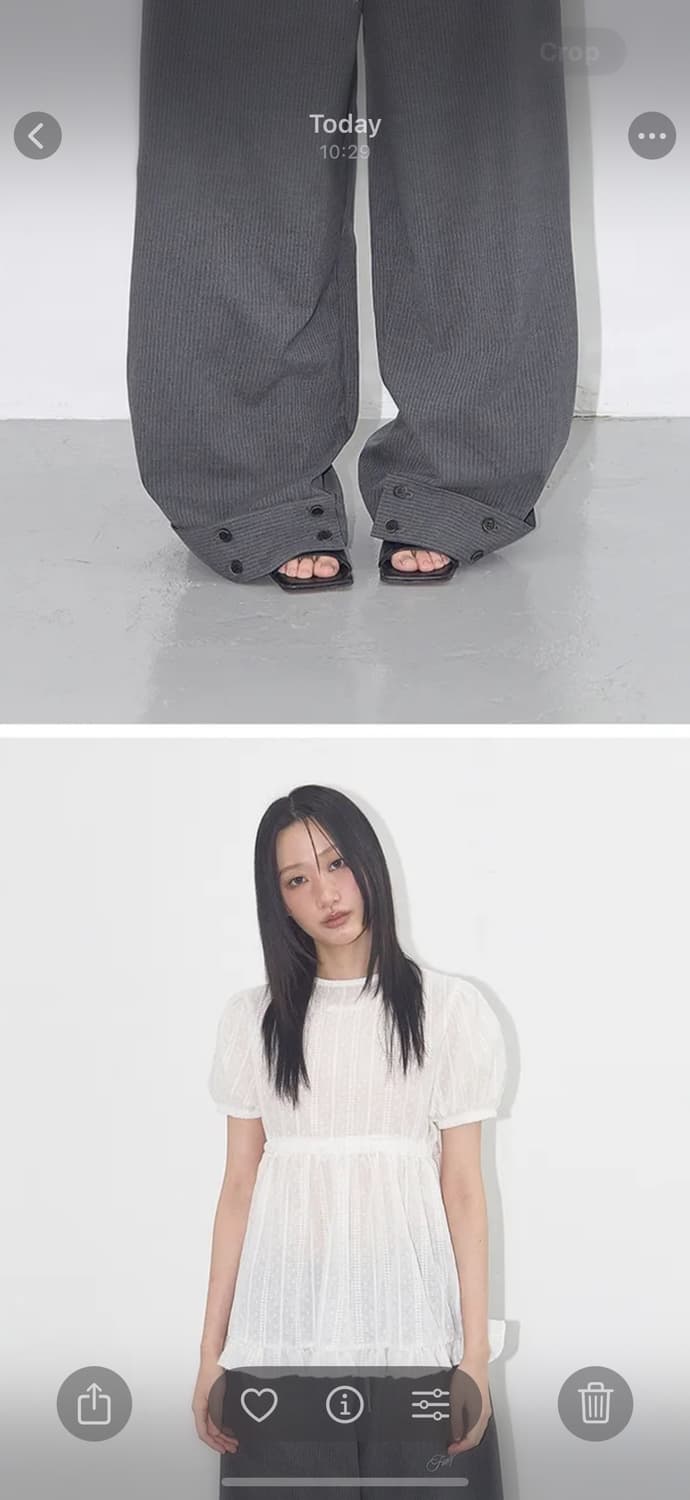 팬시클럽 클래식 버튼 슬랙스 차콜 상품이미지2
