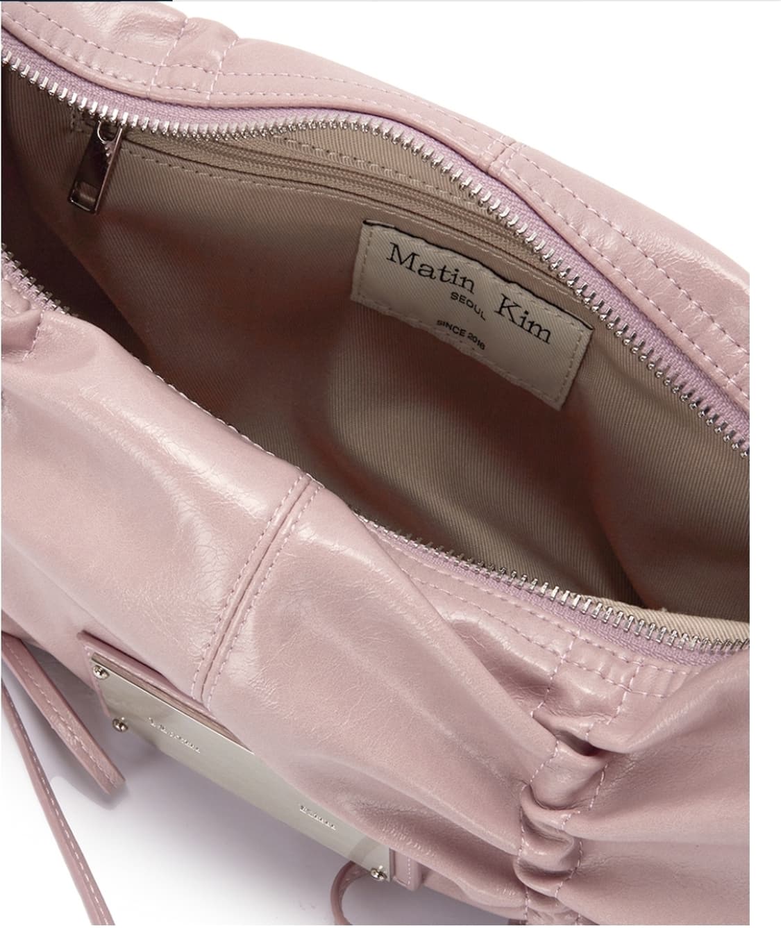 [새상품] 마뗑킴 연핑크 셔링리본백 상품이미지7