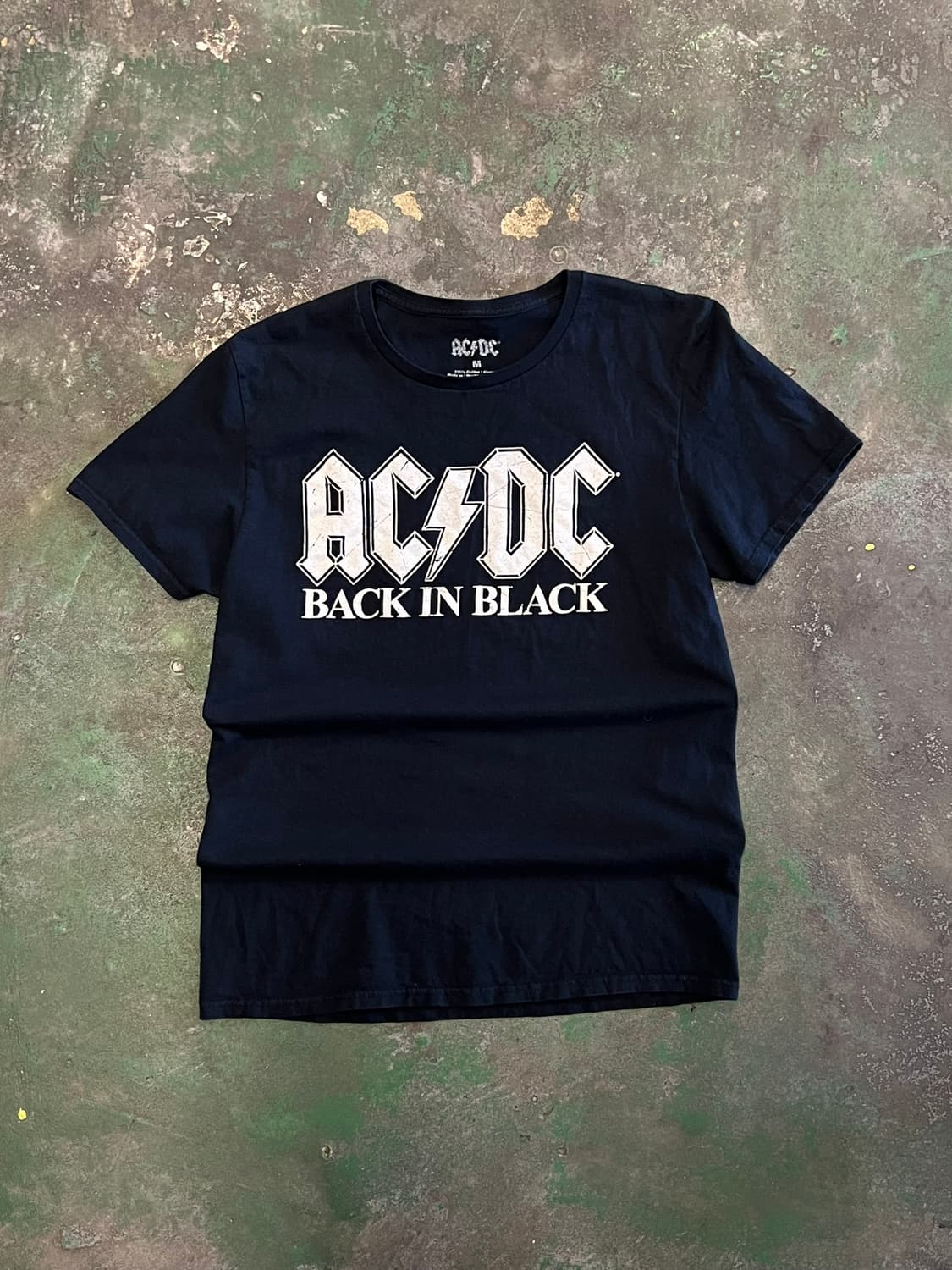 [M] ACDC Back in Black 블랙 빈티지 밴드티 상품이미지1