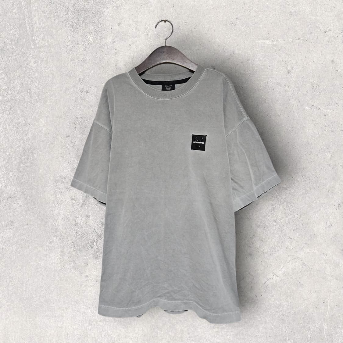 라이프워크 사각와펜 피그먼트 반팔티 (110/2XL) 상품이미지1