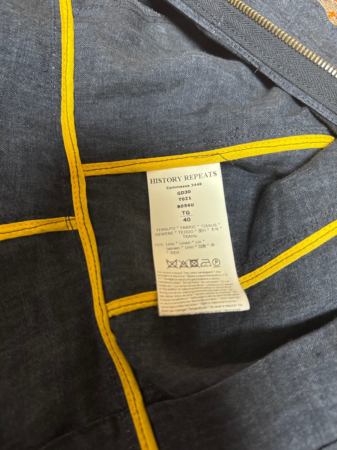 톰그레이하운드 History Repeats 린넨 집업 자켓 상품이미지4