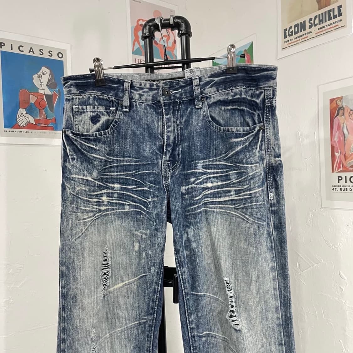 빈티지 데머지 데님팬츠 상품이미지2