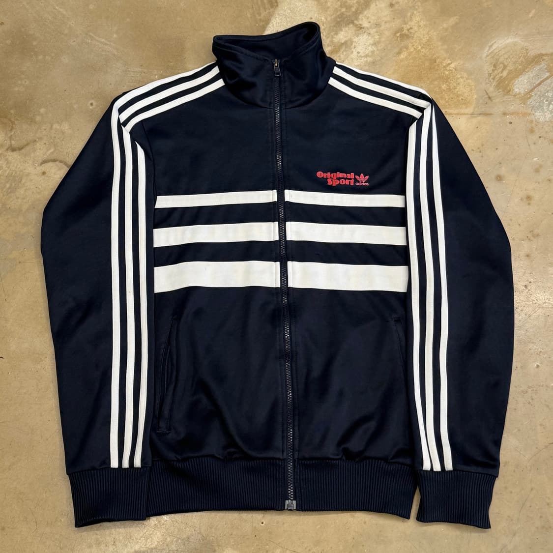 100 아디다스 오리지널 스포츠 네이비 트랙탑 상품이미지2