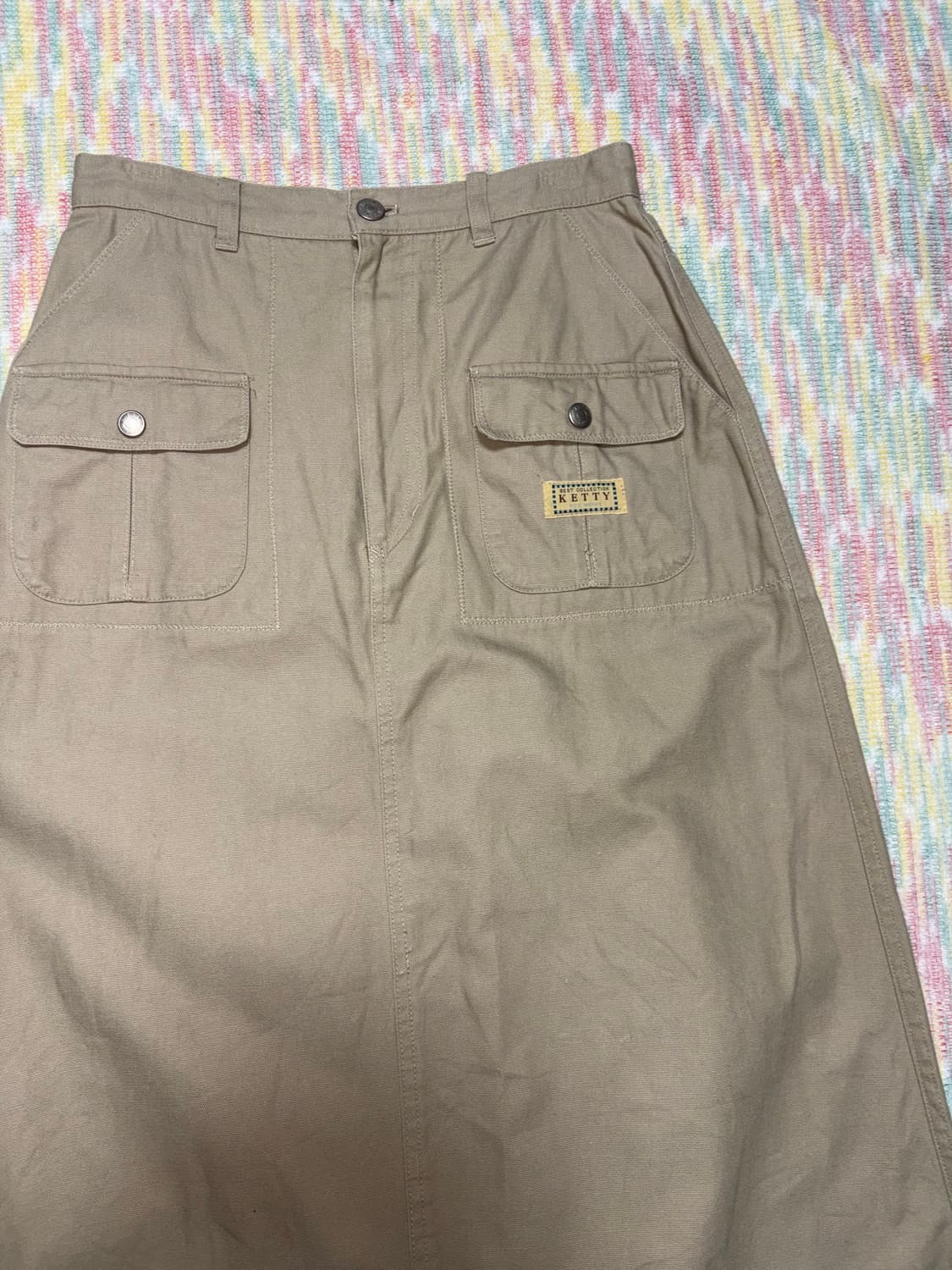 베이지 코튼 롱 스커트 상품이미지10