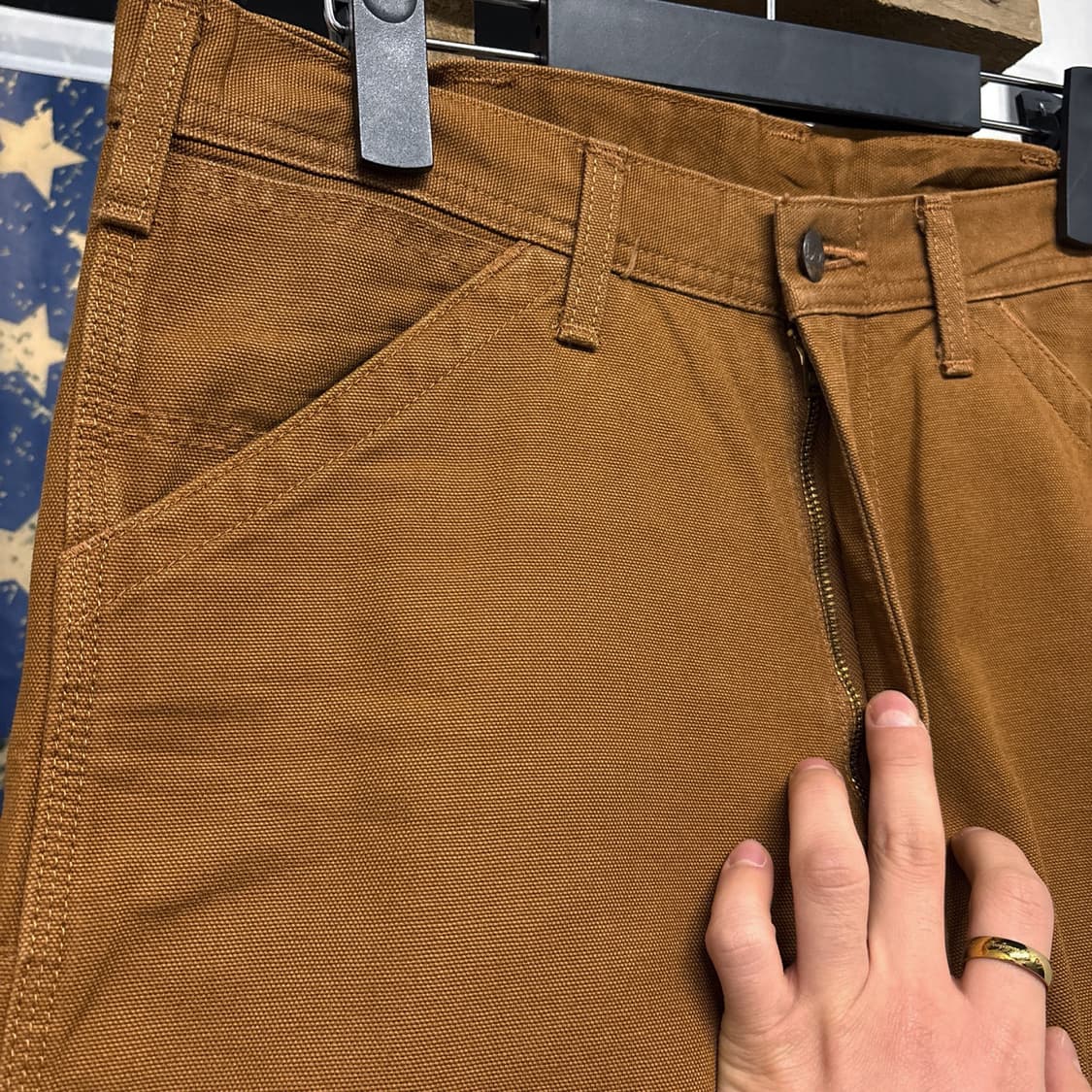 일본판 LEE 유니온메이드 덕캔버스 샌포라이징 카펜터 워크팬츠 N630 상품이미지5