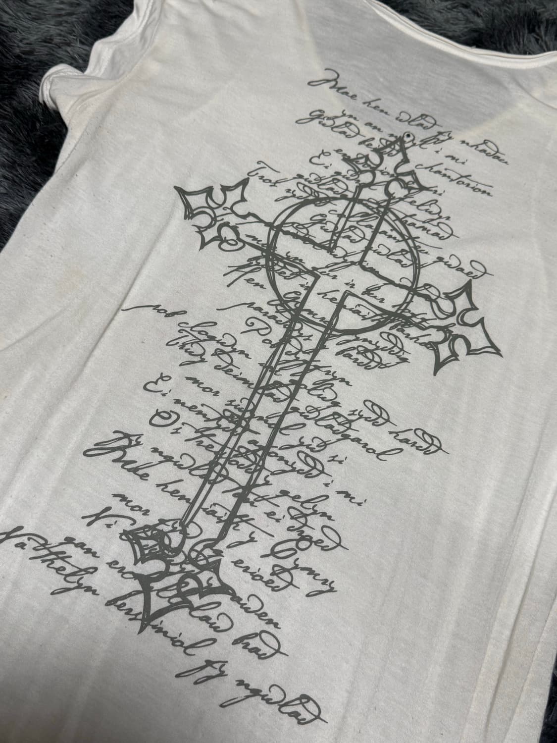 Vkei 스타일 프린팅 민소매 JP vtg 상품이미지4