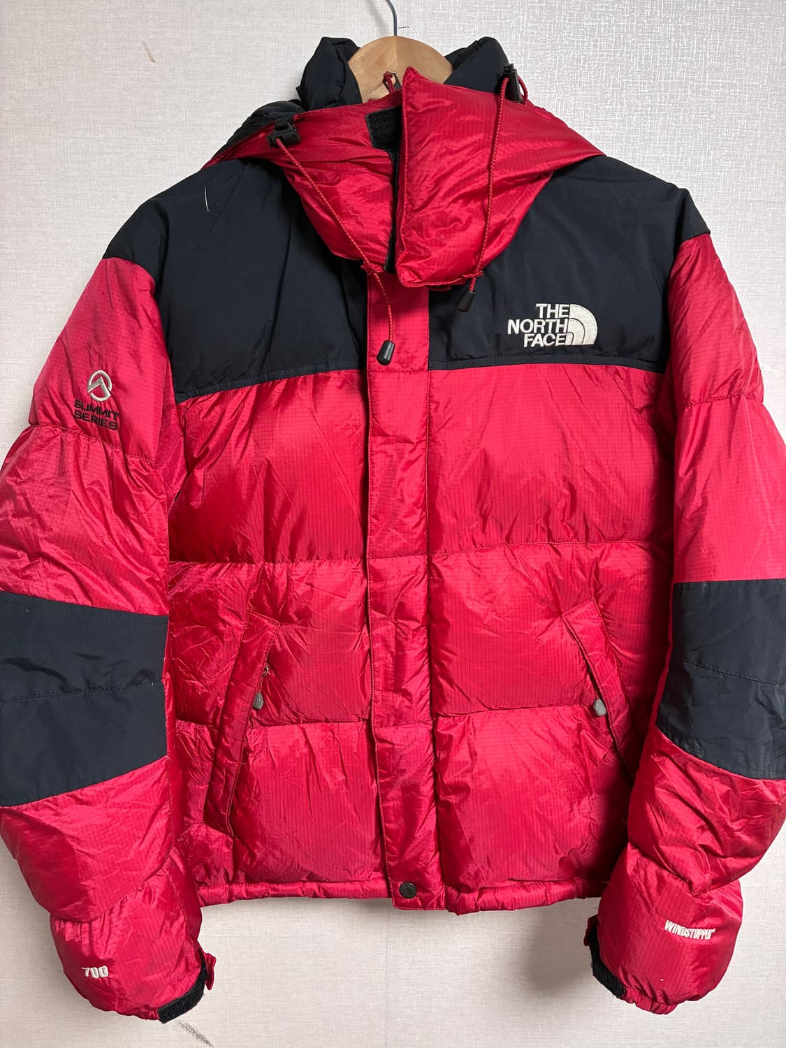 빈티지 노스페이스 700 서밋시리즈 드롭 패딩 레드 S 상품이미지2