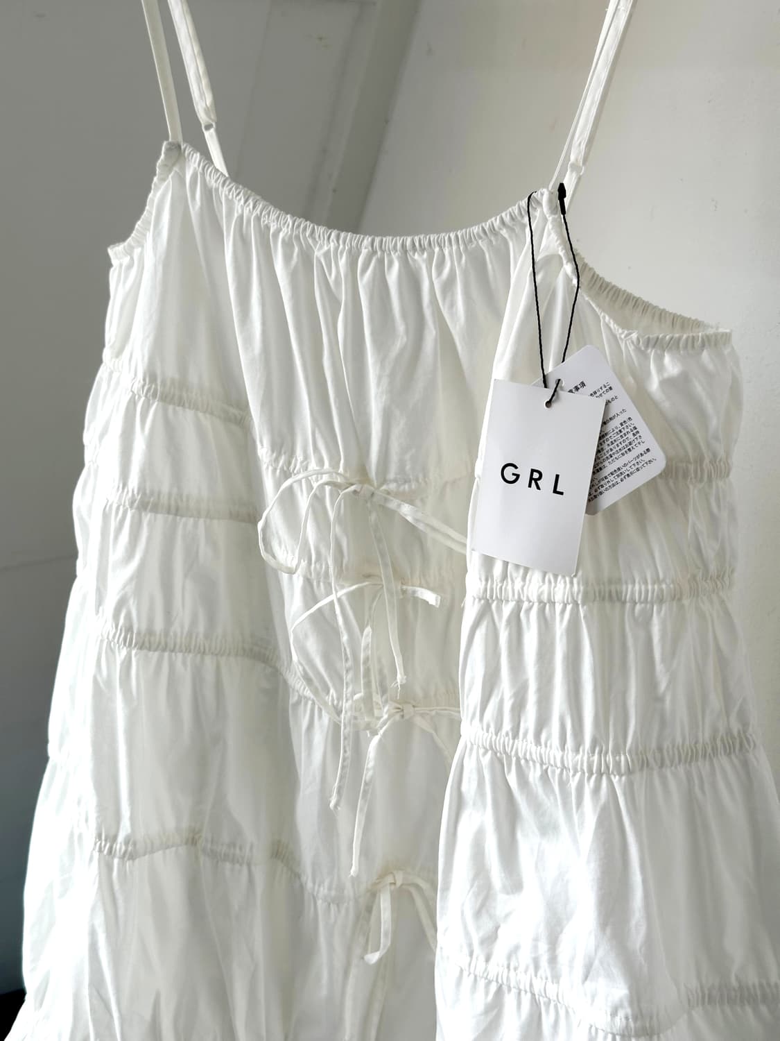 Wide silhouette cotton string sleeveless 상품이미지2