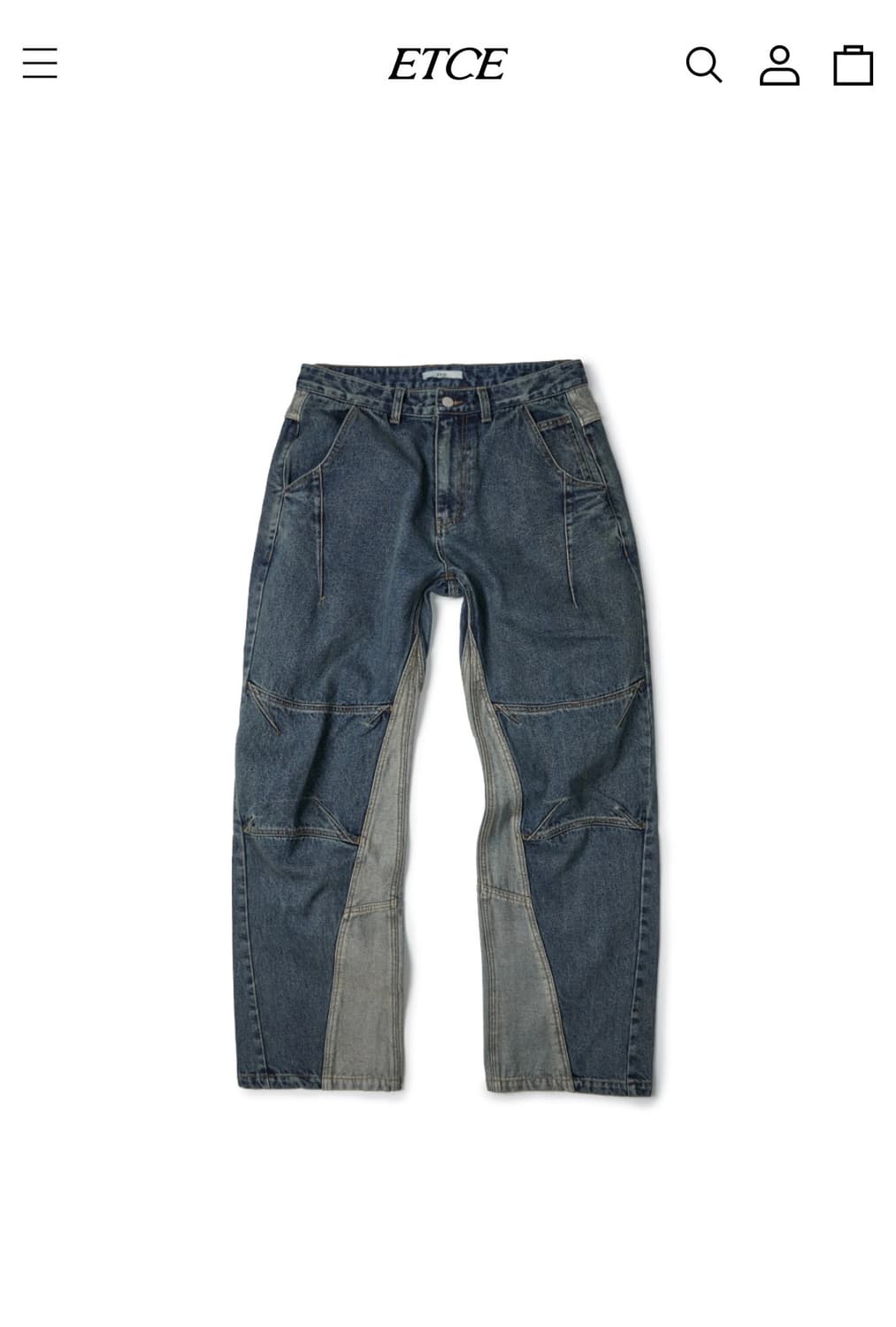 L) etce 커브드 데님 팬츠 상품이미지1