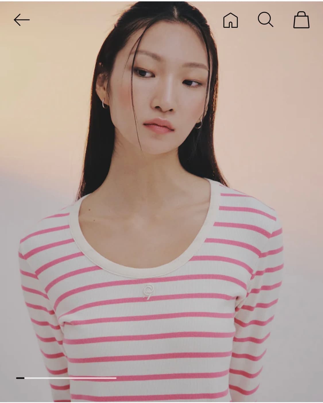 새것) kuho plus 구호 플러스 스트라이프 긴팔 S 상품이미지3