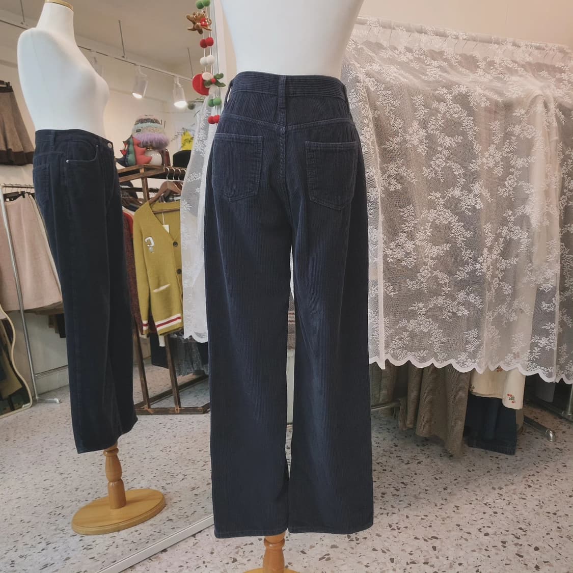 98project 네이비 코듀로이 팬츠 여자 27인치 상품이미지10