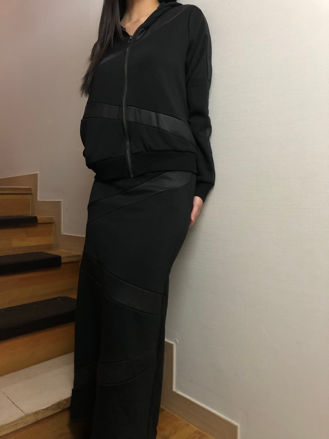 빈티지 블랙 레더 패치 셋업 상품이미지9