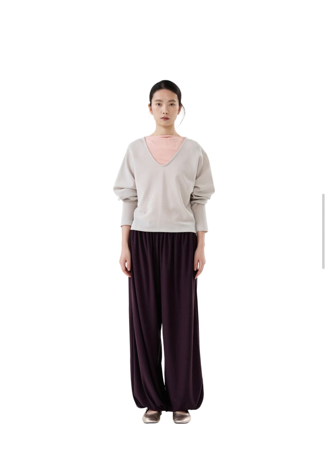 포코포스카 SHIRRED WAIST PANTS (BROWN) 상품이미지1