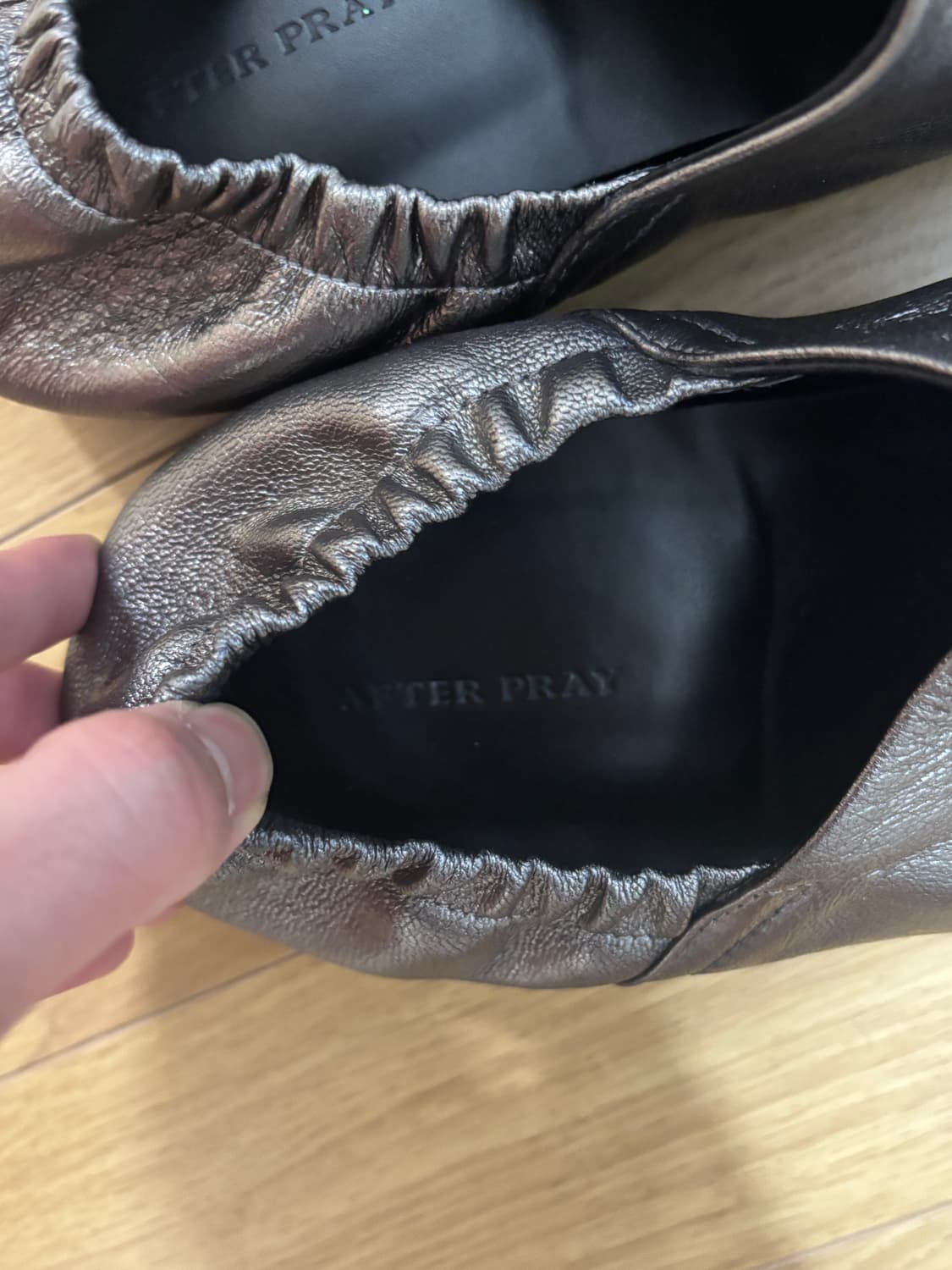 AFTER PRAY 비전 스퀘어 밴딩 로퍼 실버 42 상품이미지5