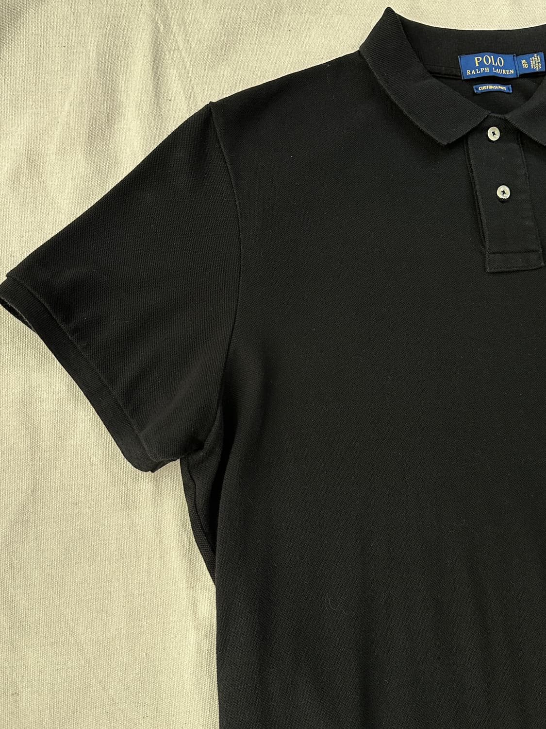 폴로 랄프로렌 반팔 피케 카라티 블랙 커스텀슬림핏 XL 상품이미지2