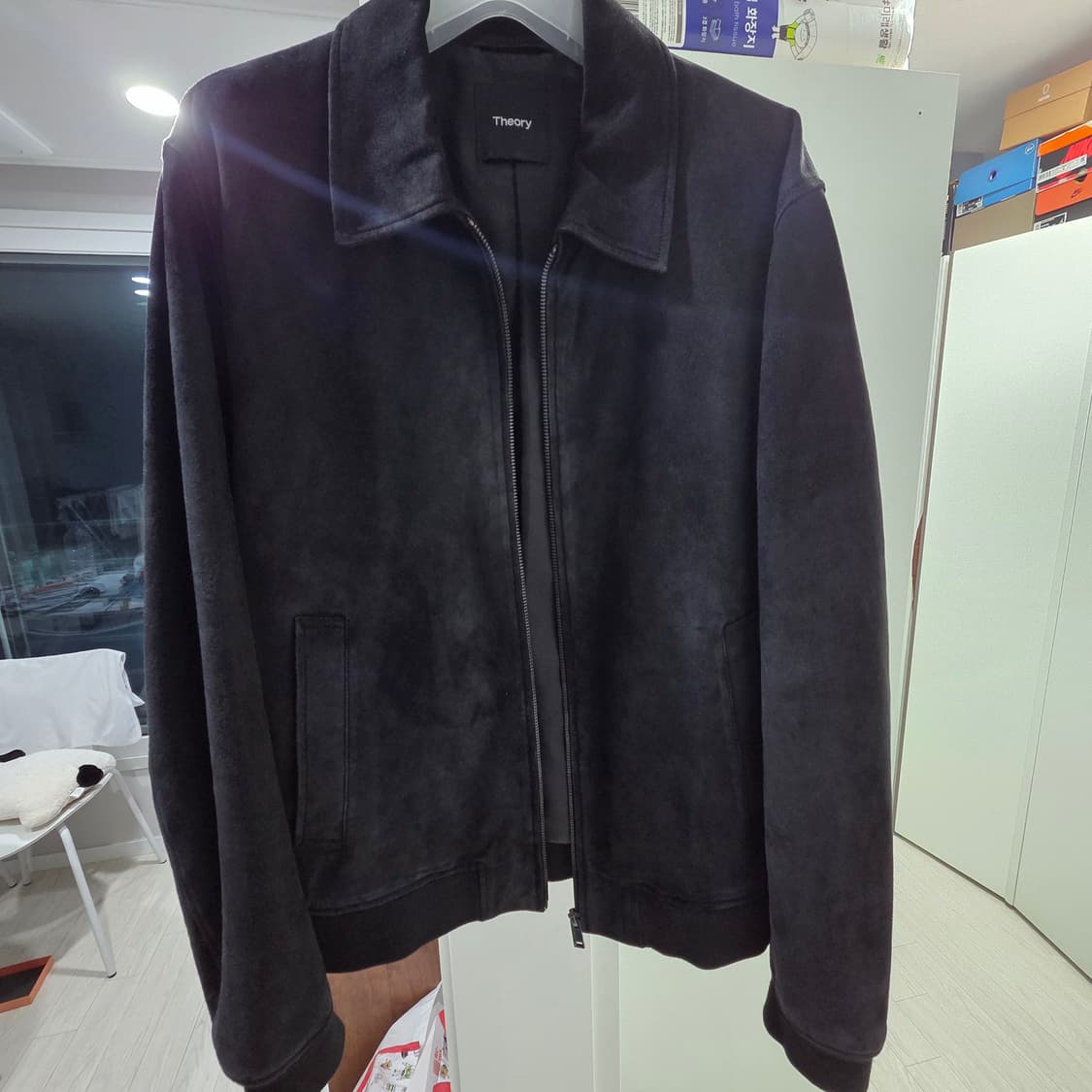 띠어리 남성 스웨이드 자켓 블랙 L 상품이미지2