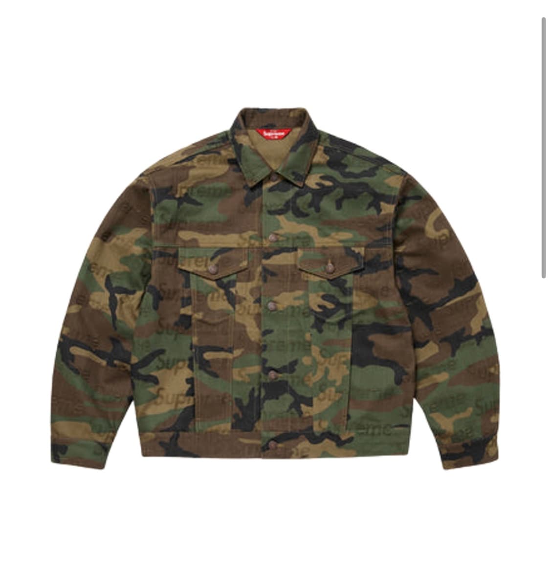 슈프림 자카드 로고 데님 트러커 자켓 - 25FW 상품이미지1