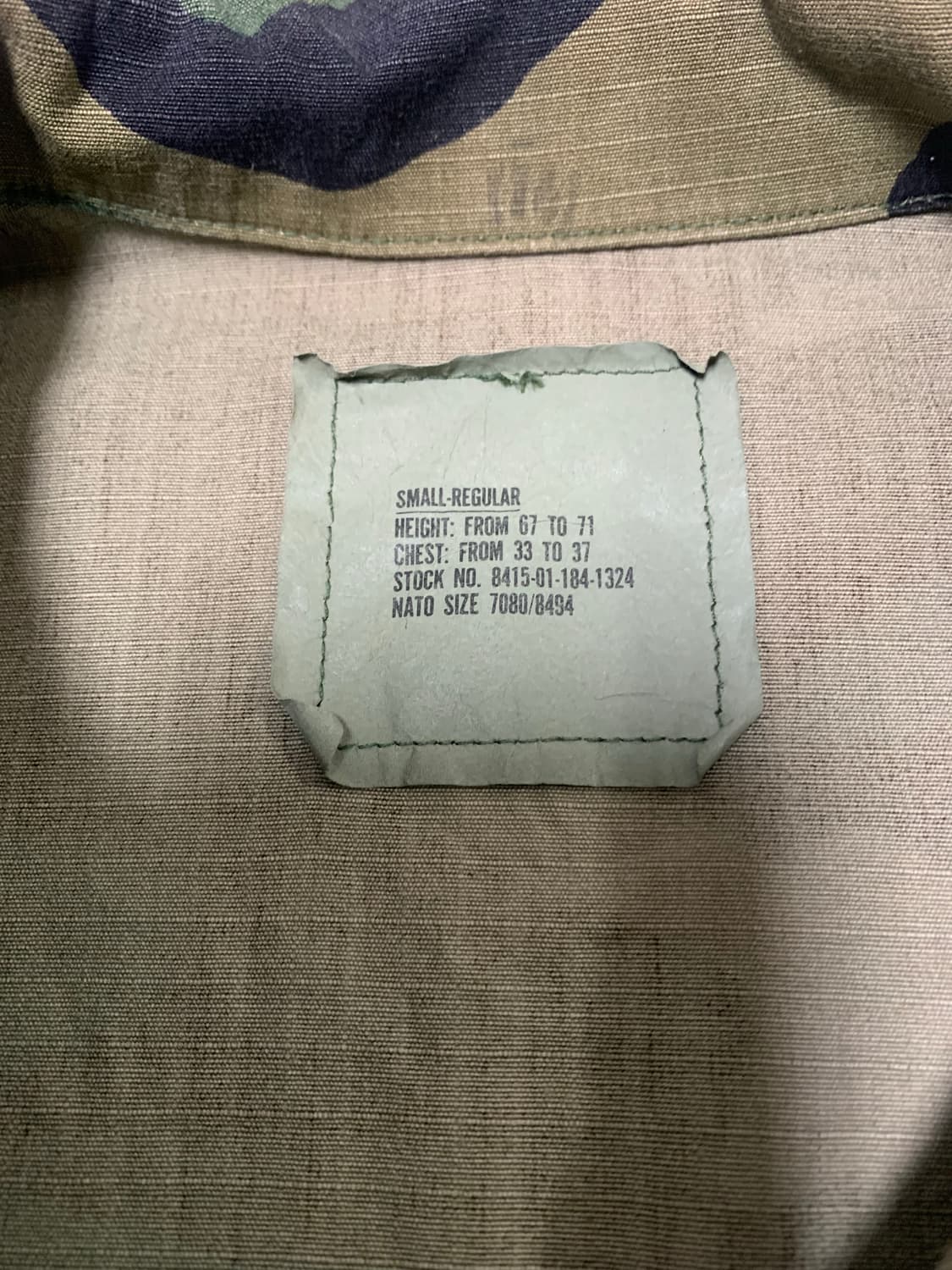 미군 오리지널 우드랜드 bdu 상의 (80년도) 데드스탁급 상품이미지3